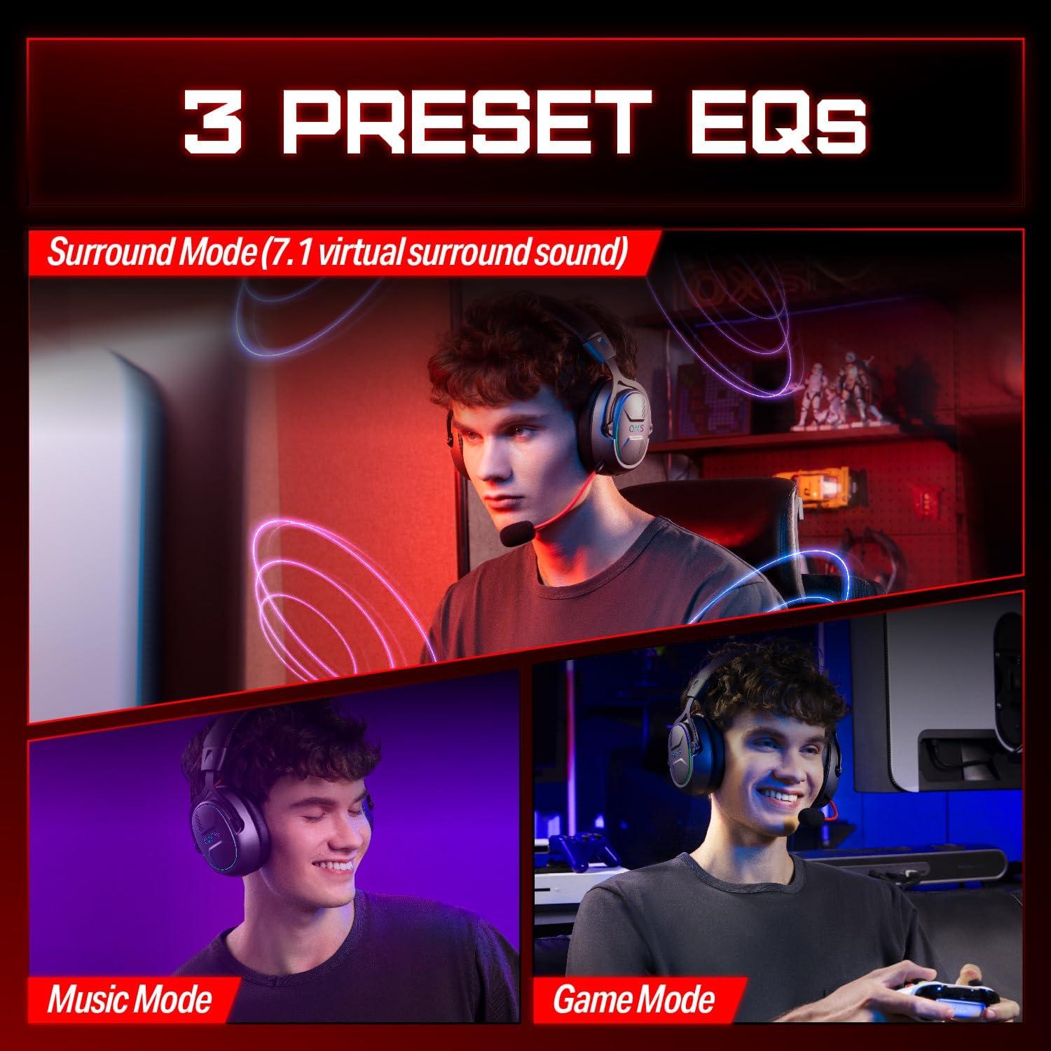 Auriculares Inalámbricos OXS Storm G2 50mm 7.1 RGB Bluetooth