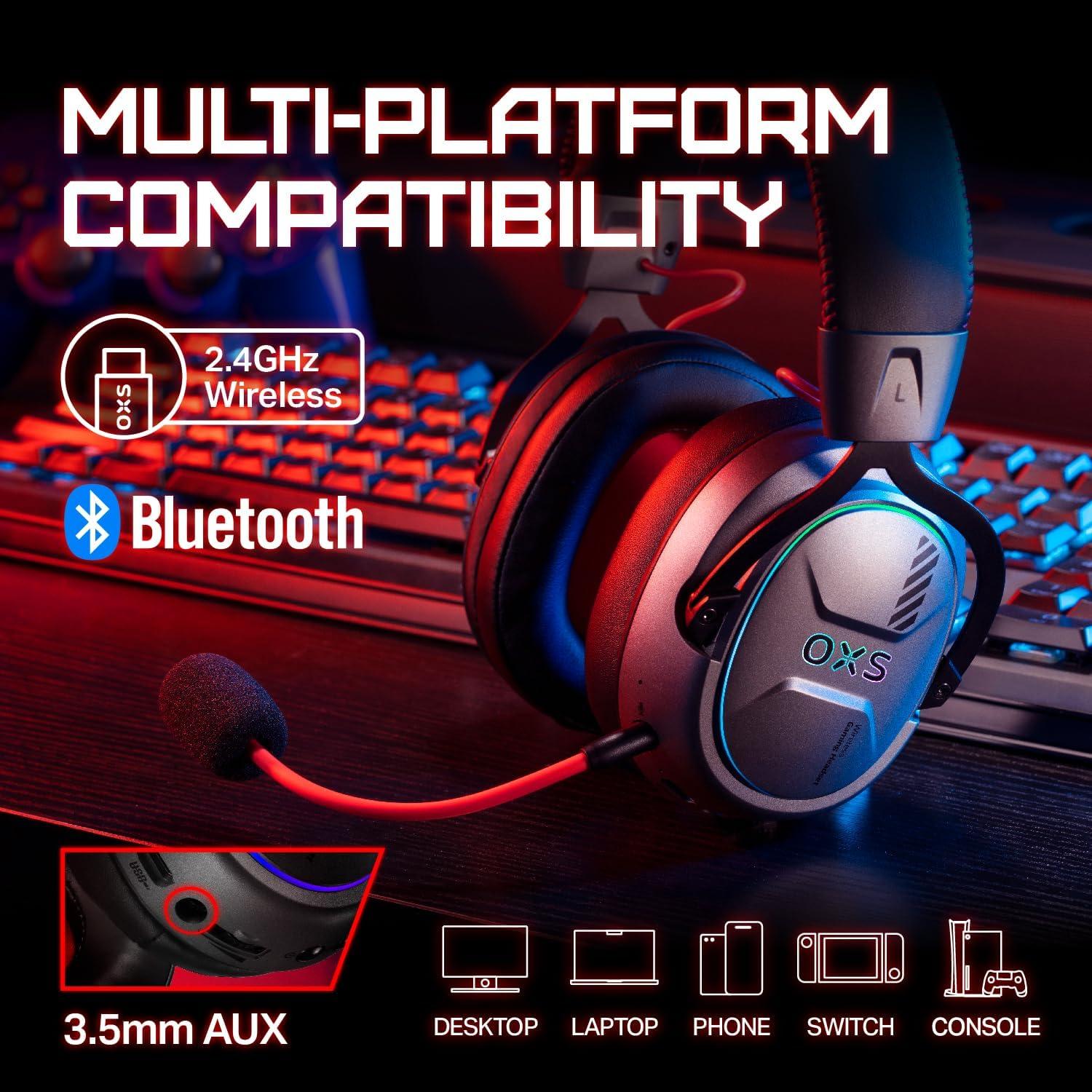 Auriculares Inalámbricos OXS Storm G2 50mm 7.1 RGB Bluetooth