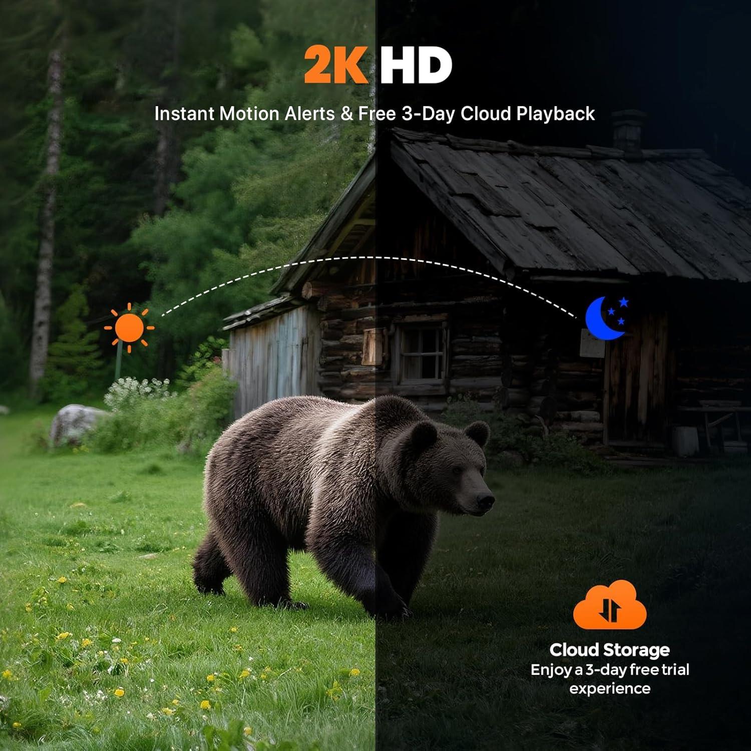 Cámara de Seguridad 4G LTE Solareye con Visión Nocturna 2K