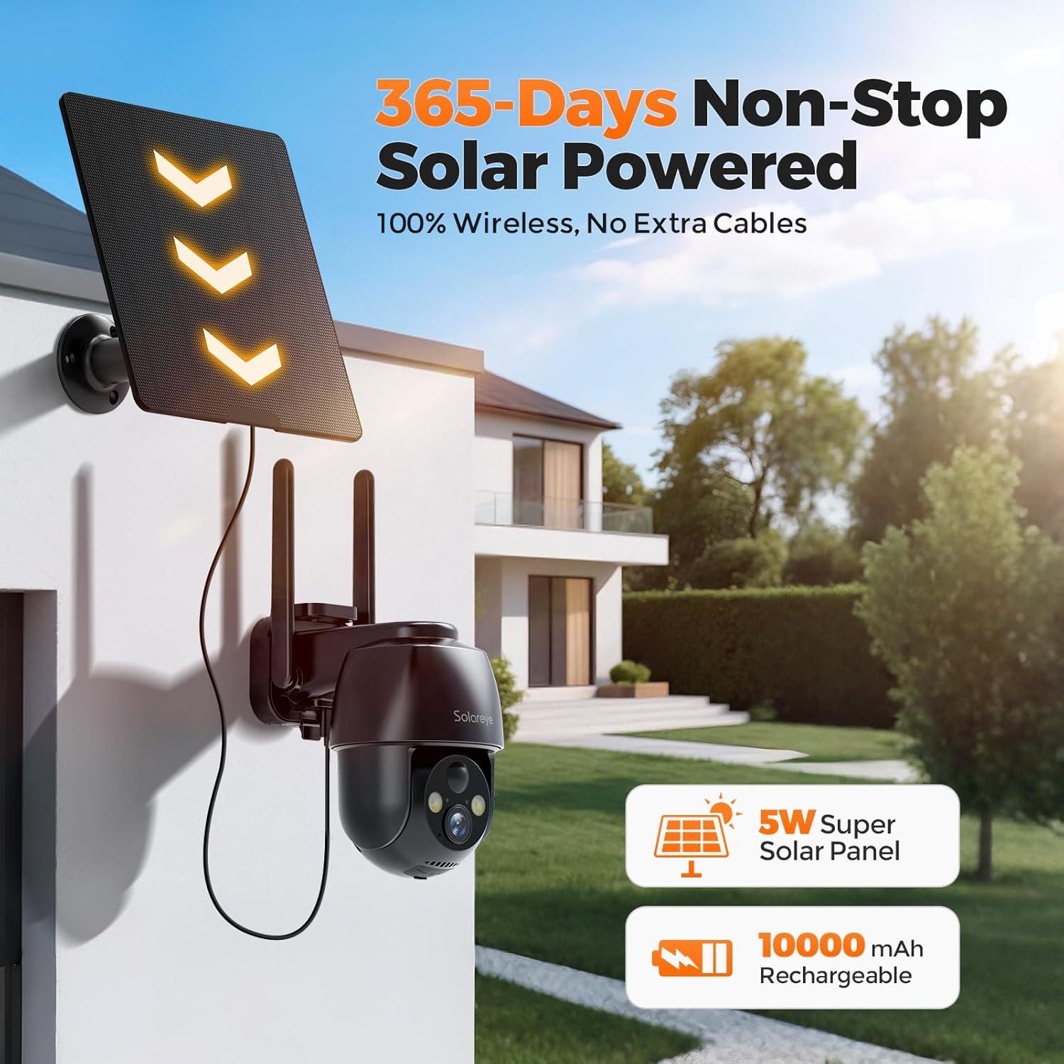 Cámara de Seguridad 4G LTE Solareye con Visión Nocturna 2K