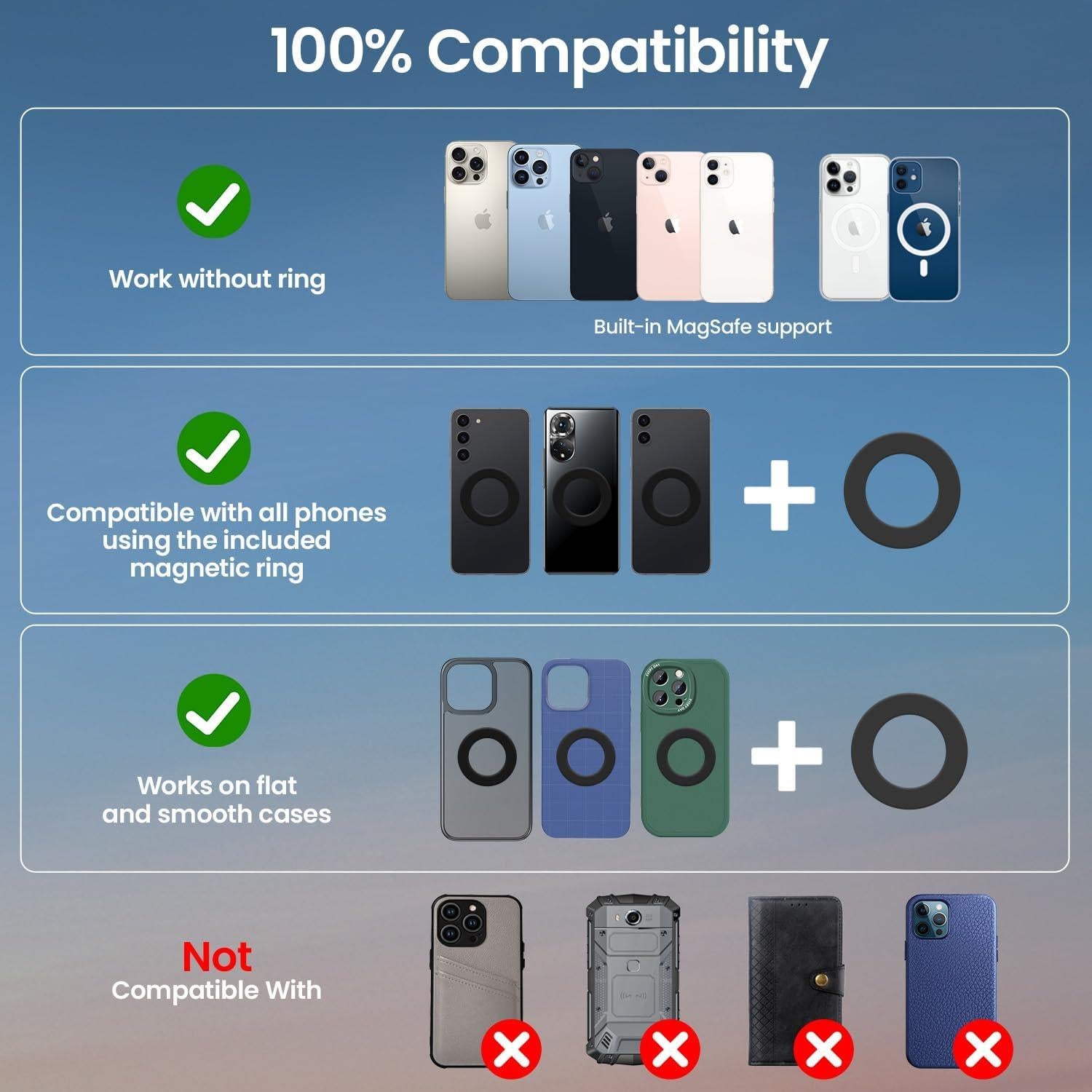 Soporte para Teléfono de Coche BEEGROW Magnético 360° Fibra de Carbono