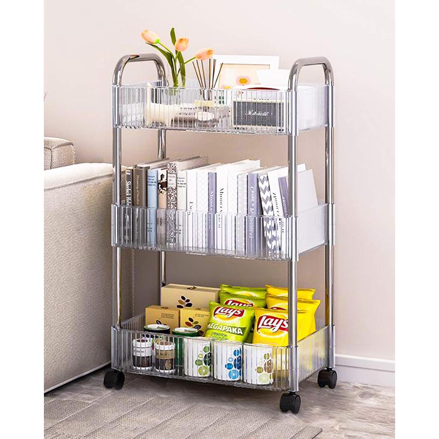 Carro de Almacenamiento Rodante Dalekana 3 Niveles 20.8x33x65.5cm