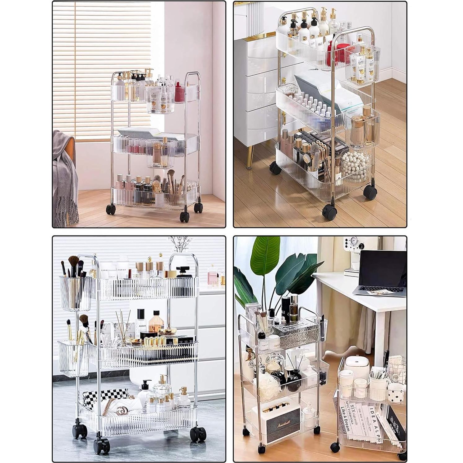 Carro de Almacenamiento Rodante Dalekana 3 Niveles 20.8x33x65.5cm