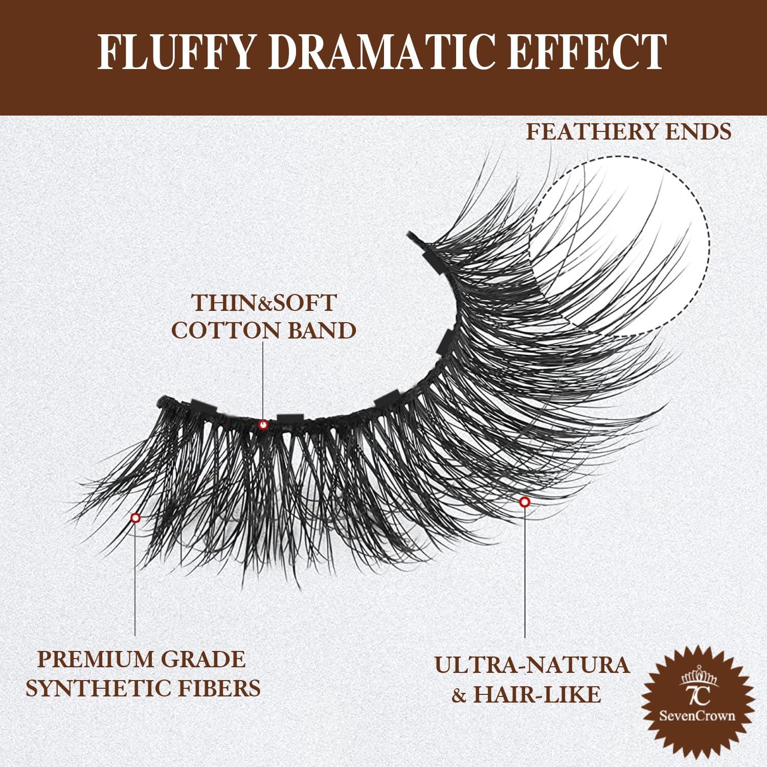 Pestañas Magnéticas 7C SevenCrown - 7 Pares Reutilizables