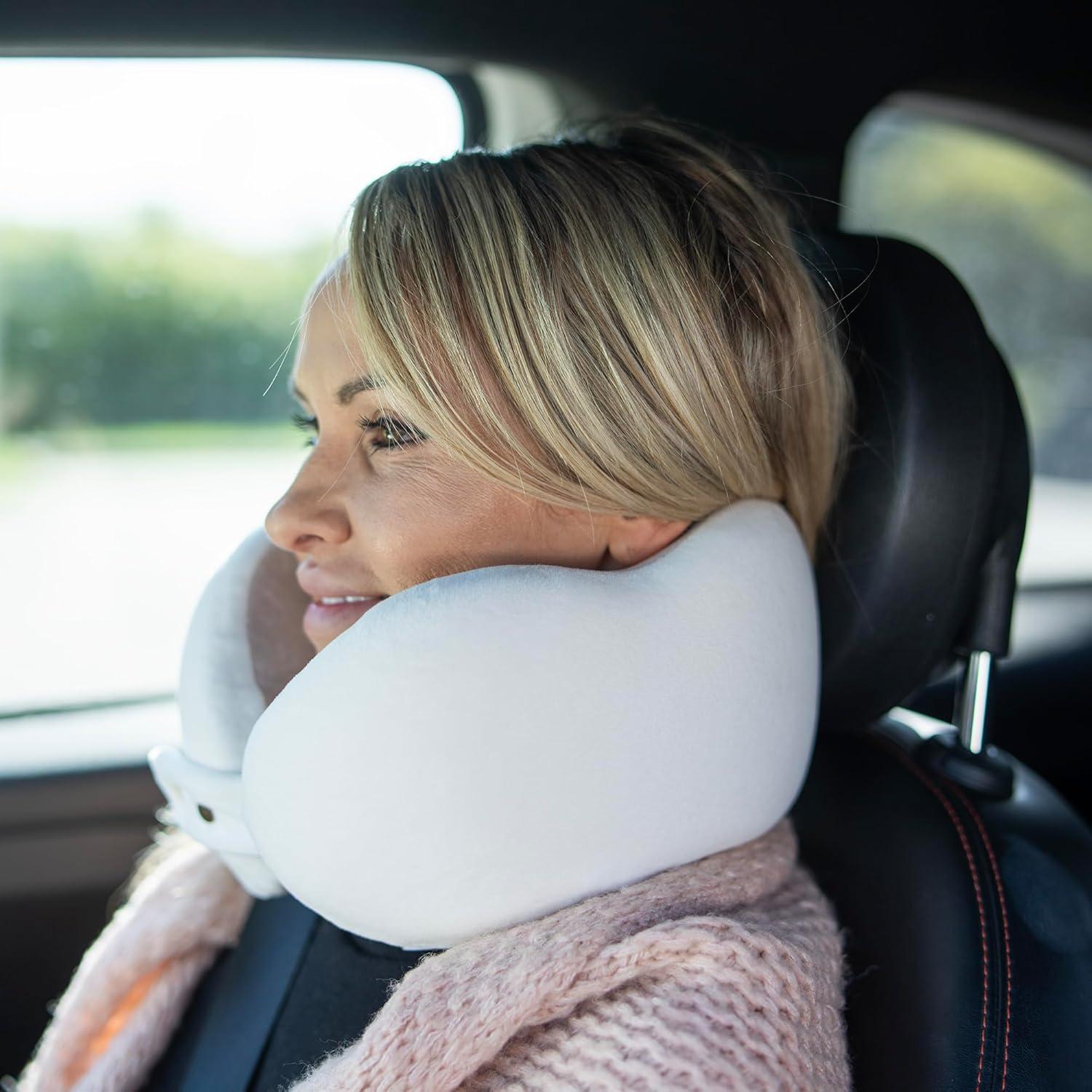 Almohada de Cuello Ajustada Skyyhi Pequeña Espuma Memoria Ceniza