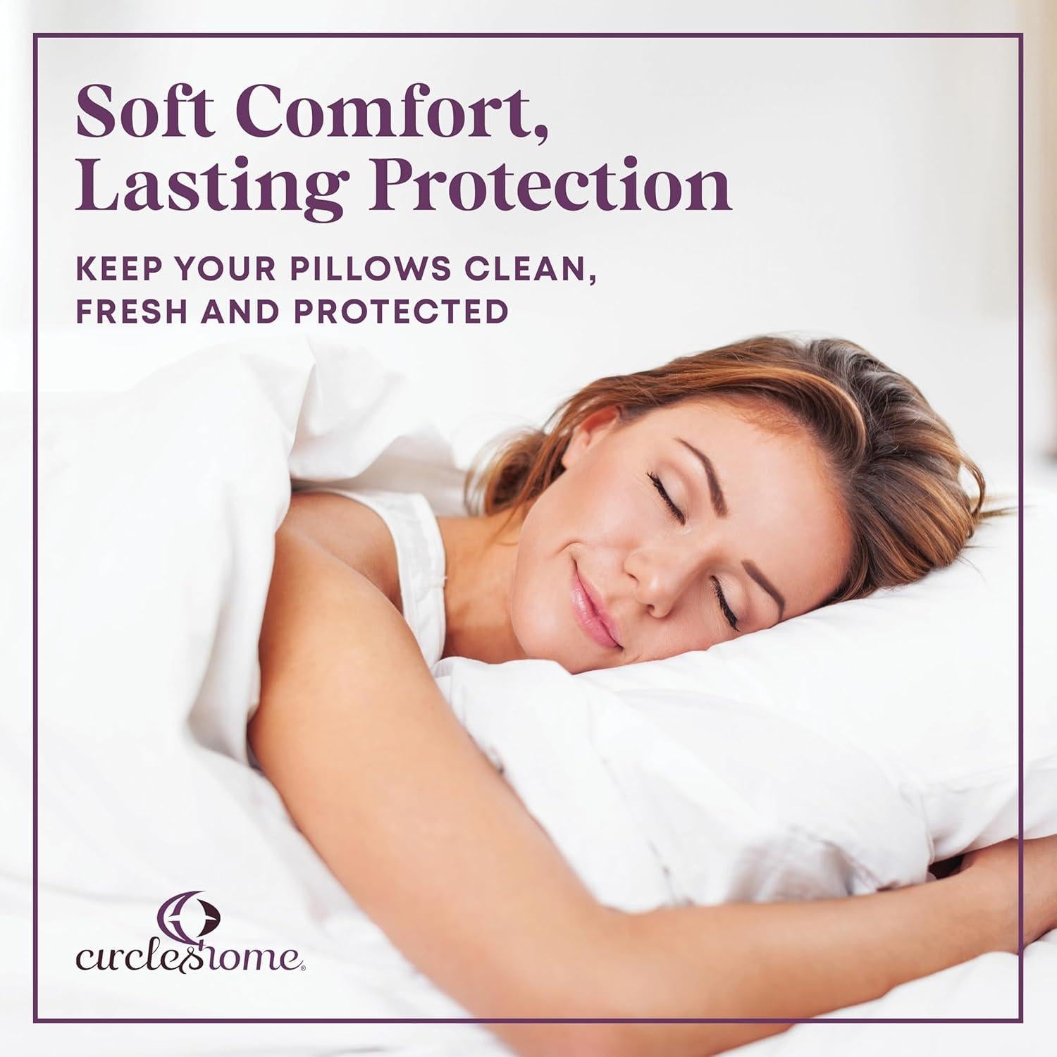 Protectores de Almohada CirclesHome 8 Unidades Algodón Estándar 50.8x66 cm