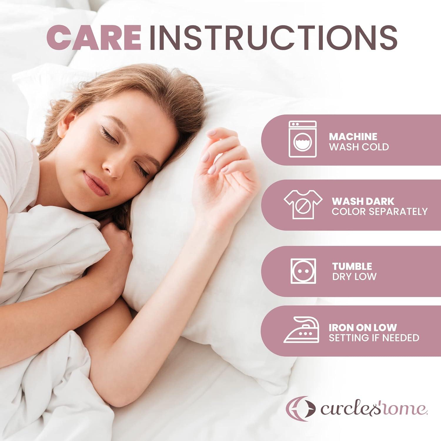 Protectores de Almohada CirclesHome 8 Unidades Algodón Estándar 50.8x66 cm