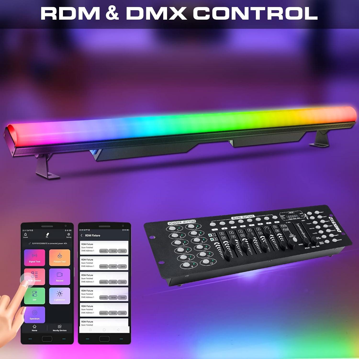 Barra de Luz LED OPPSK 120W 36 LEDs RGBW DMX 100cm