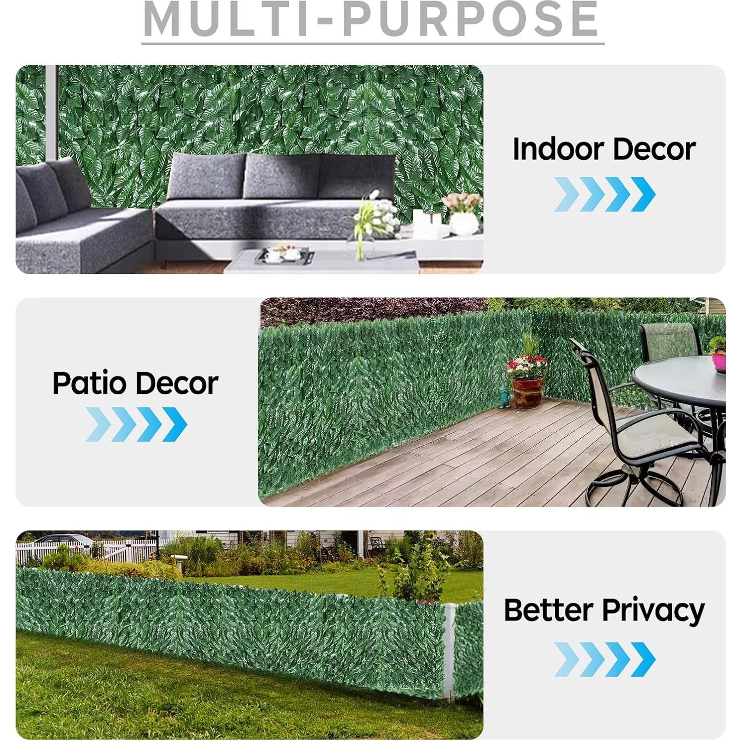 Pantalla de Privacidad Hiedra Artificial Skloopearg 150x300 cm