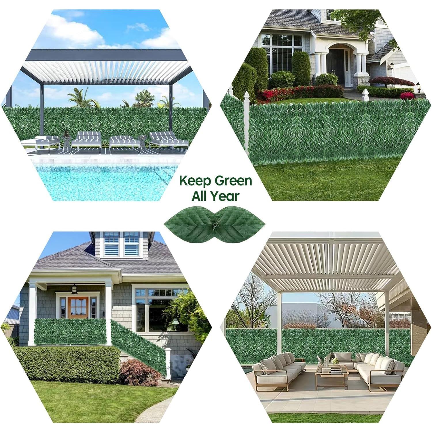 Pantalla de Privacidad Hiedra Artificial Skloopearg 150x300 cm