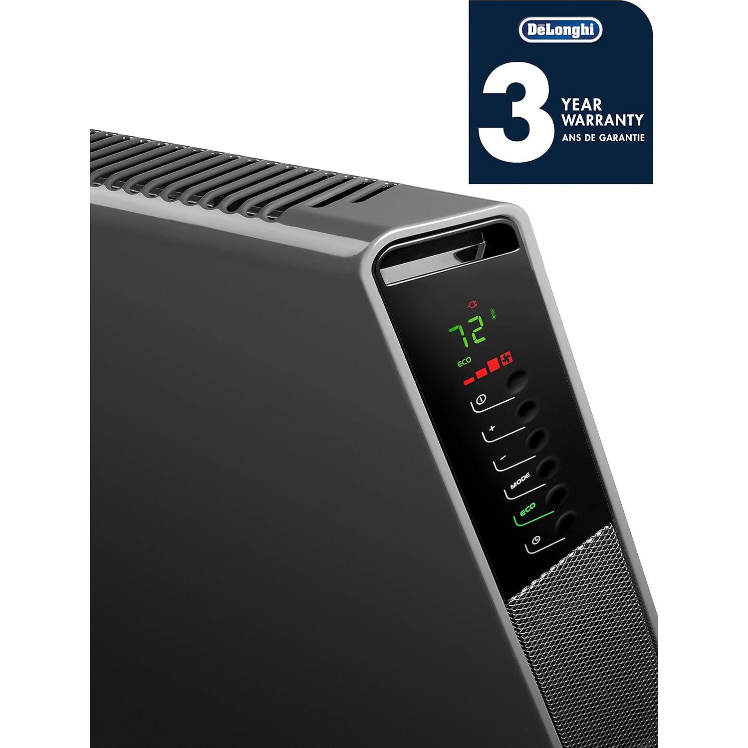 Calefactor Eléctrico DeLonghi HCX9115E 1500W Gris Asfalto