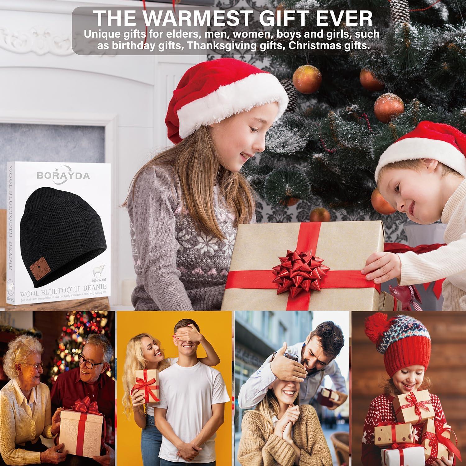 Gorro de lana merino Bluetooth BORAYDA negro 24h audio