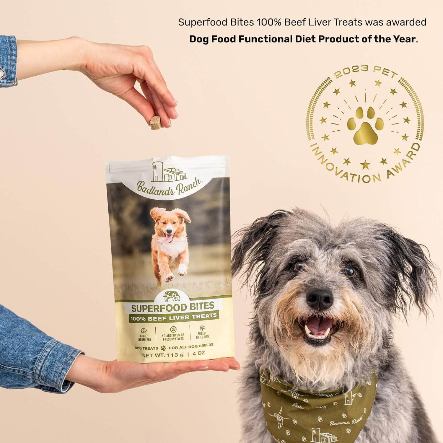 Bocado Superfood Badlands Ranch Hígado de Res 113g - Golosinas para Perros