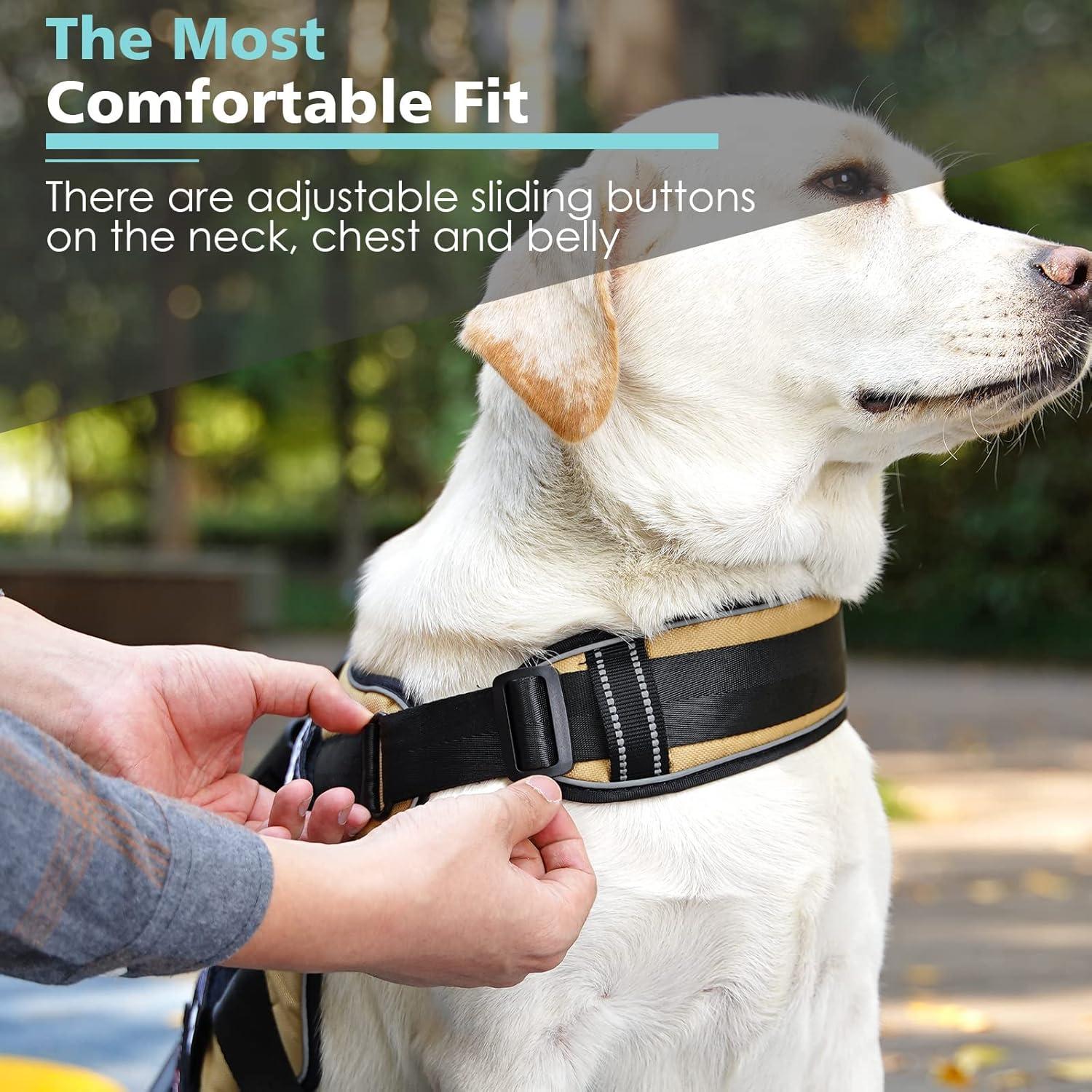 Arnés Táctico para Perros Bolux Amarillo Militar con 7 Piezas