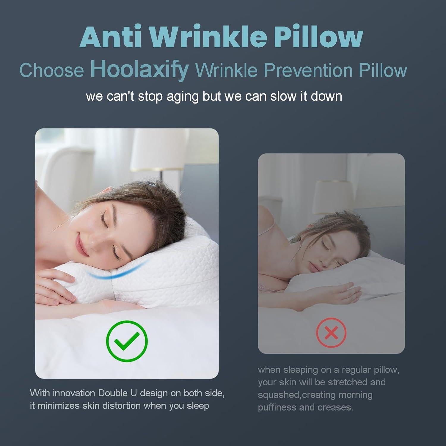 Almohada Anti Arrugas HooLaxify Reina Espuma Viscoelástica