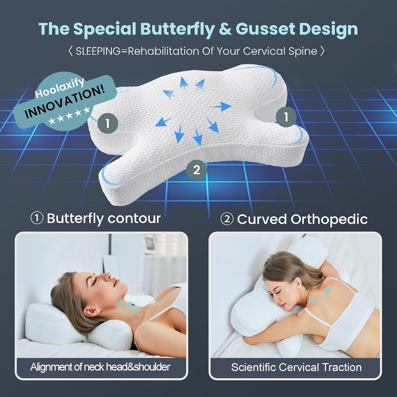 Almohada Anti Arrugas HooLaxify Reina Espuma Viscoelástica