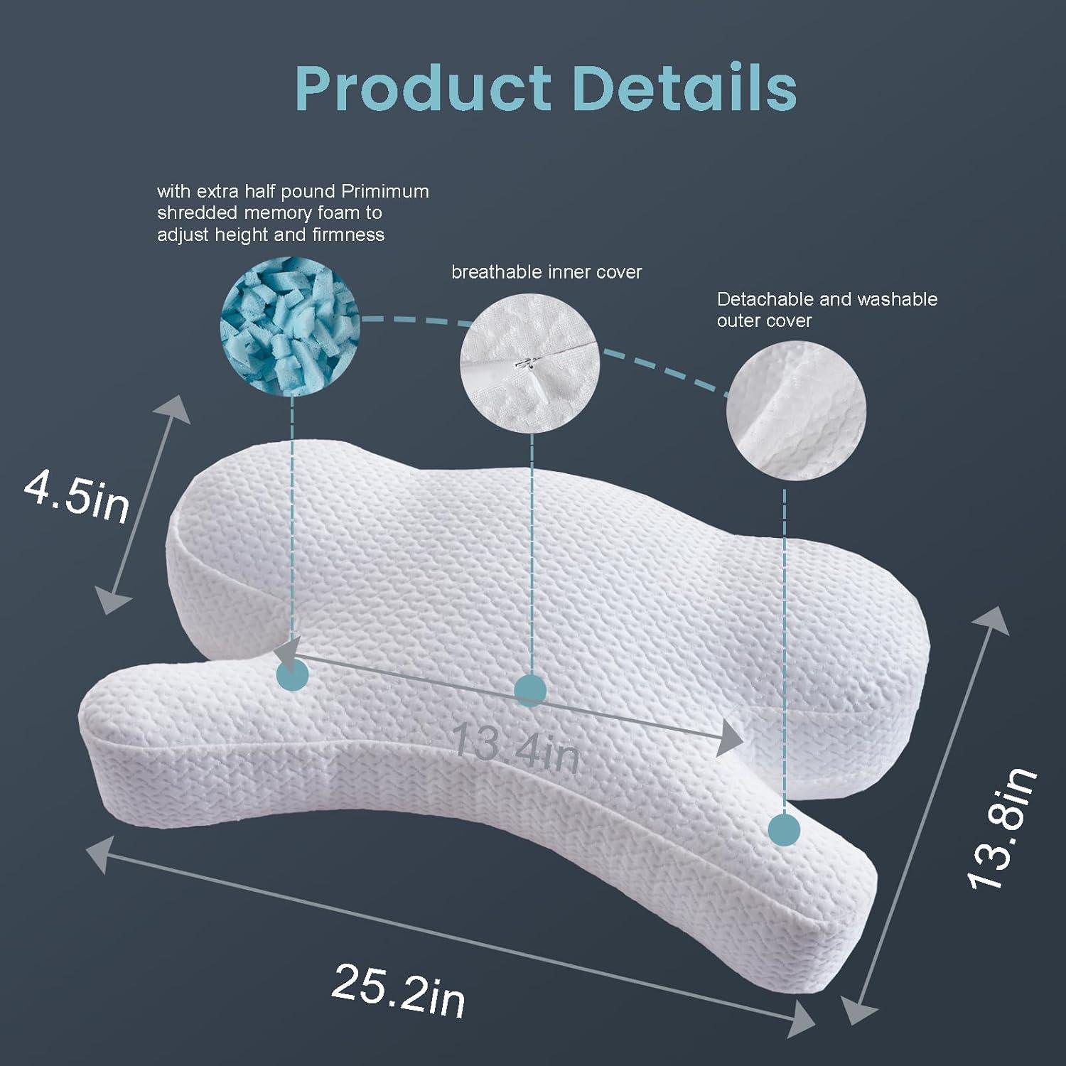 Almohada Anti Arrugas HooLaxify Reina Espuma Viscoelástica