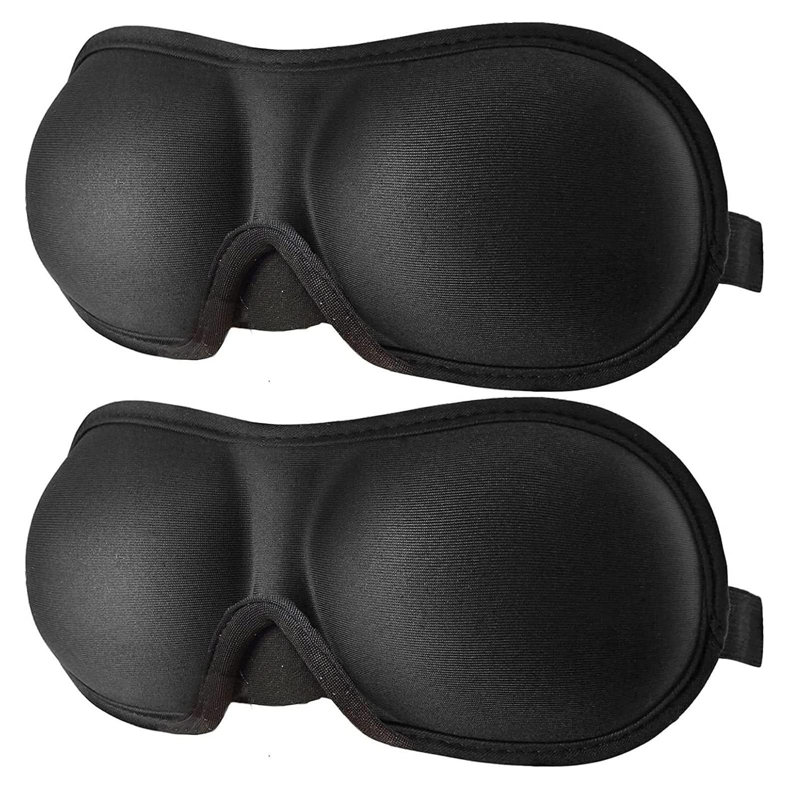 Máscara de Ojos 3D Reebent para Dormir Lavable - Negro