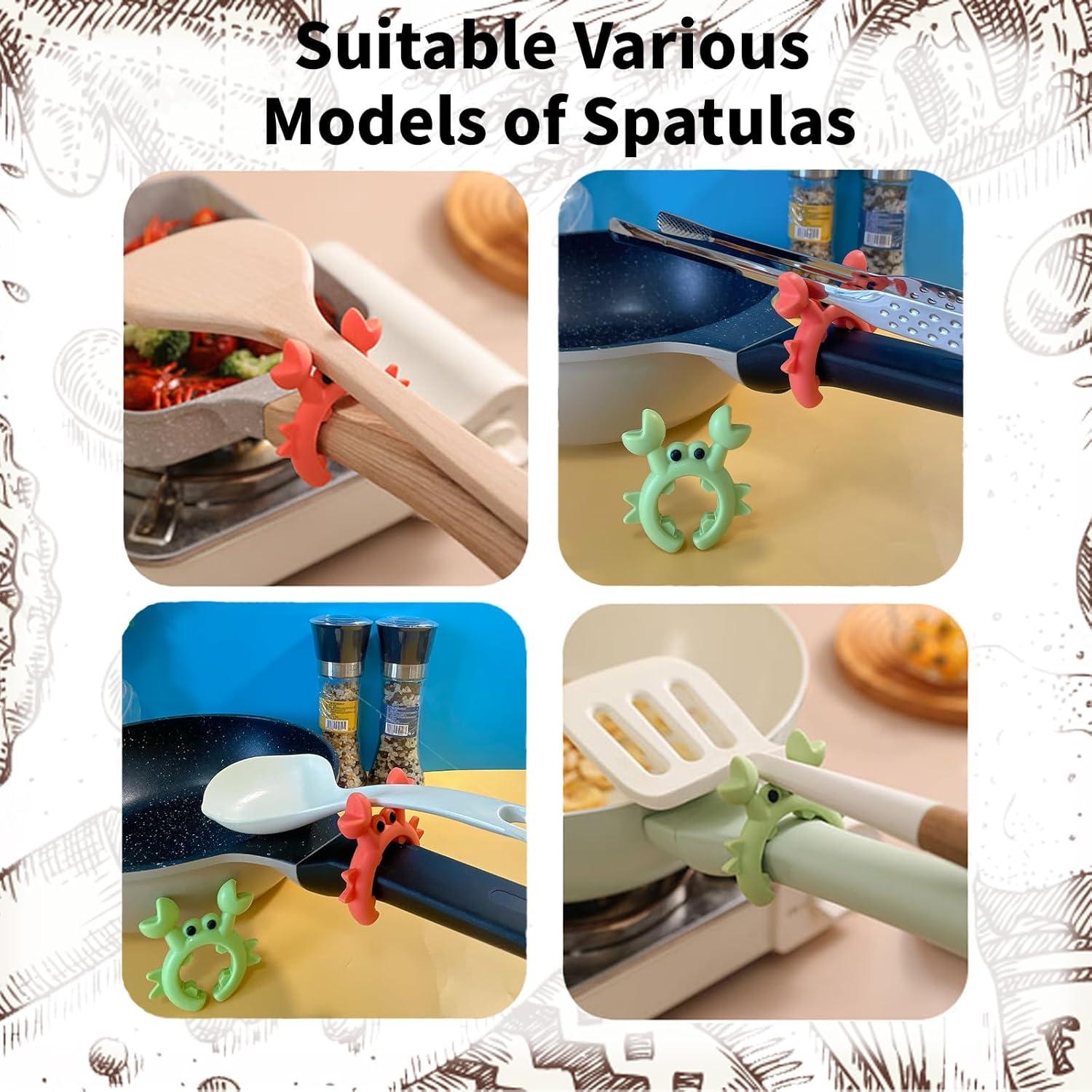 Soporte para Cuchara de Cangrejo LIFCIUSO 4 Piezas Antideslizante