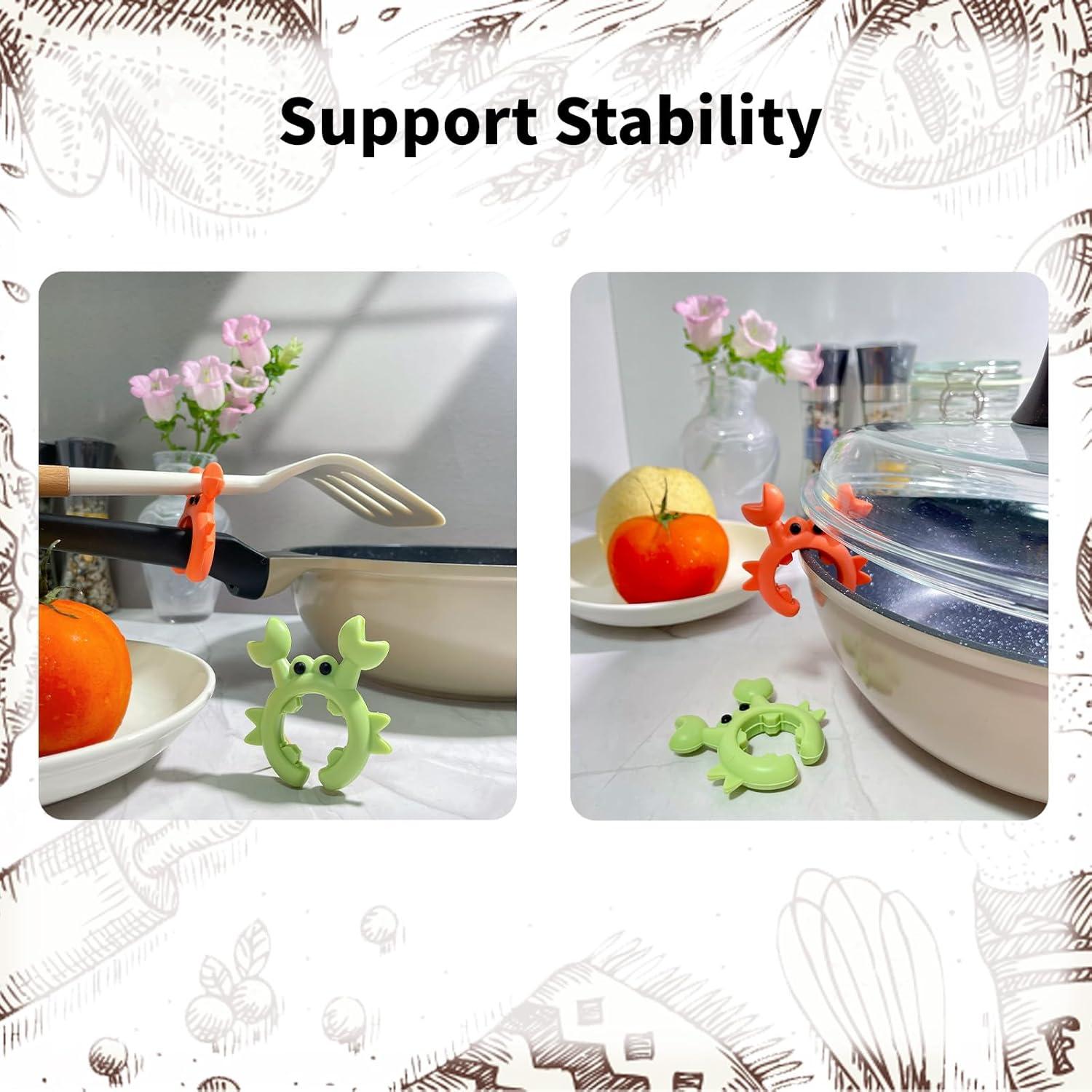 Soporte para Cuchara de Cangrejo LIFCIUSO 4 Piezas Antideslizante