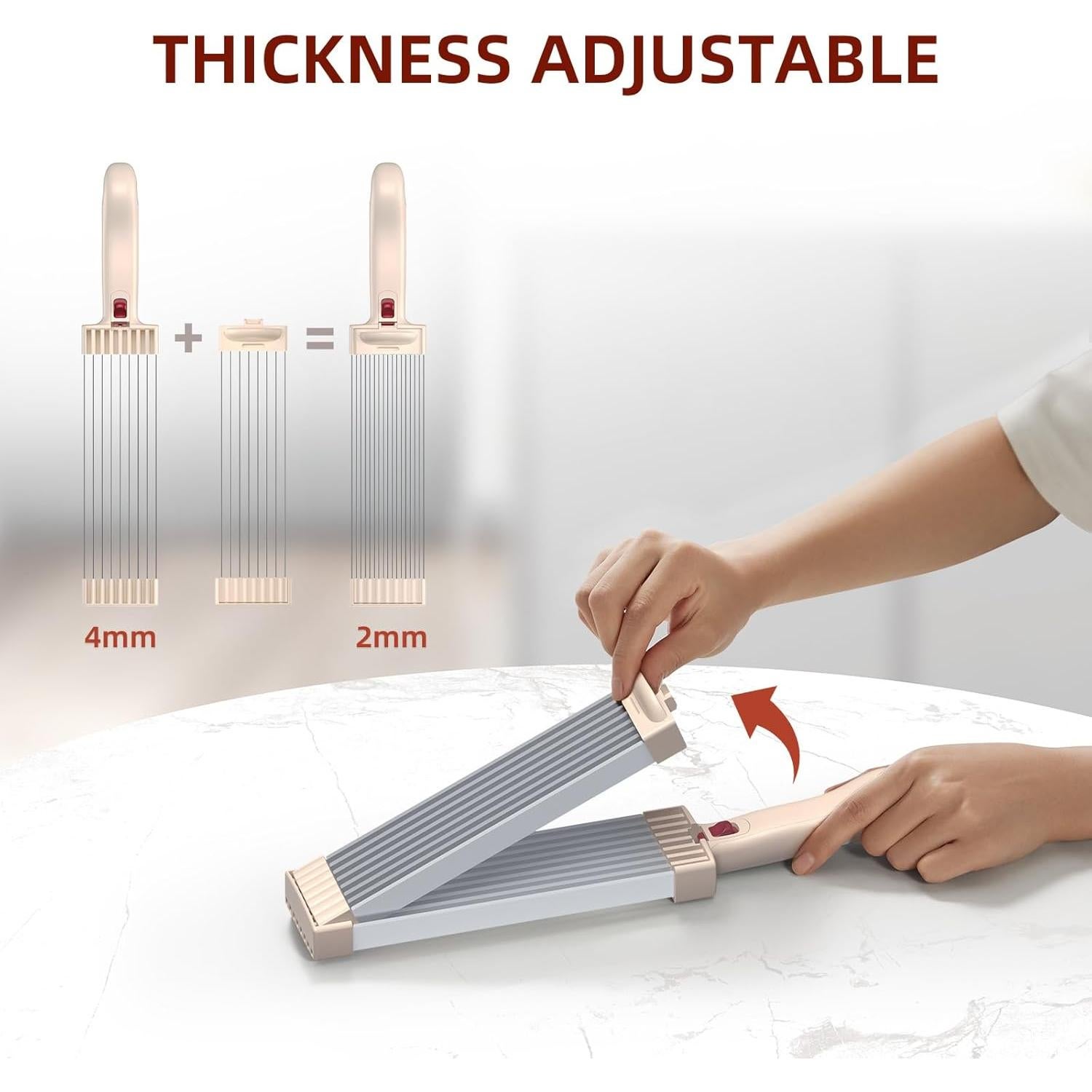 Cortador de Carne Manual UNA VEZ PARA TODOS - Rosa, 21.5 cm