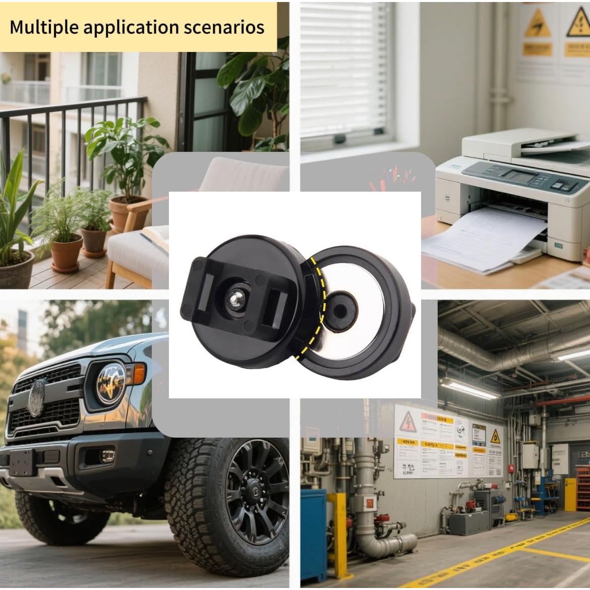 Soportes Magnéticos para Cables Genérico 12 Piezas con Adhesivos