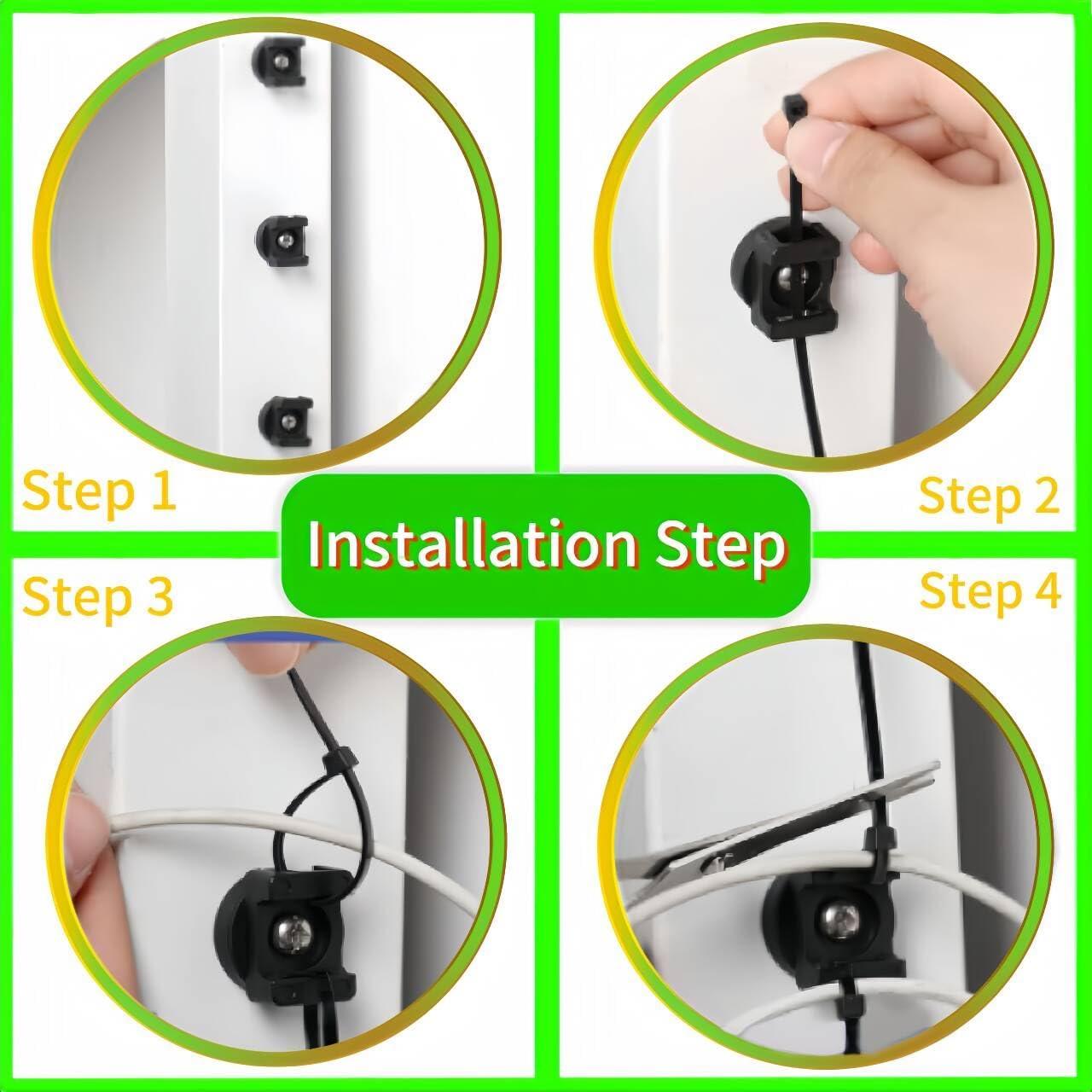 Soportes Magnéticos para Cables Genérico 12 Piezas con Adhesivos