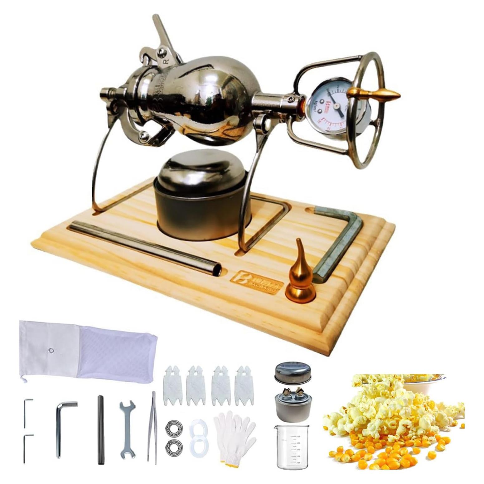 Máquina de Palomitas Manual nLn Hope Acero Inoxidable 260ml