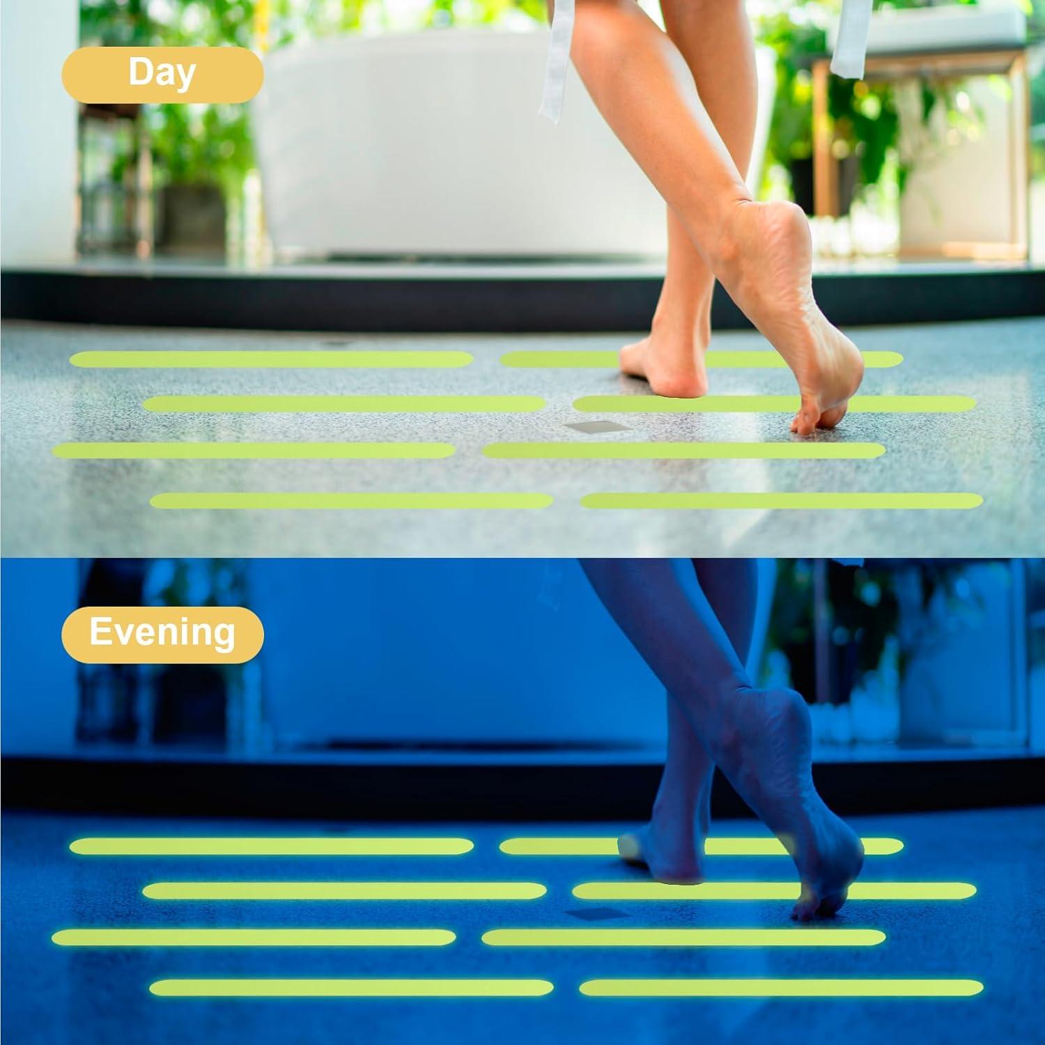 Calcomanías Antideslizantes Luminiscentes PEVA 24 Pcs