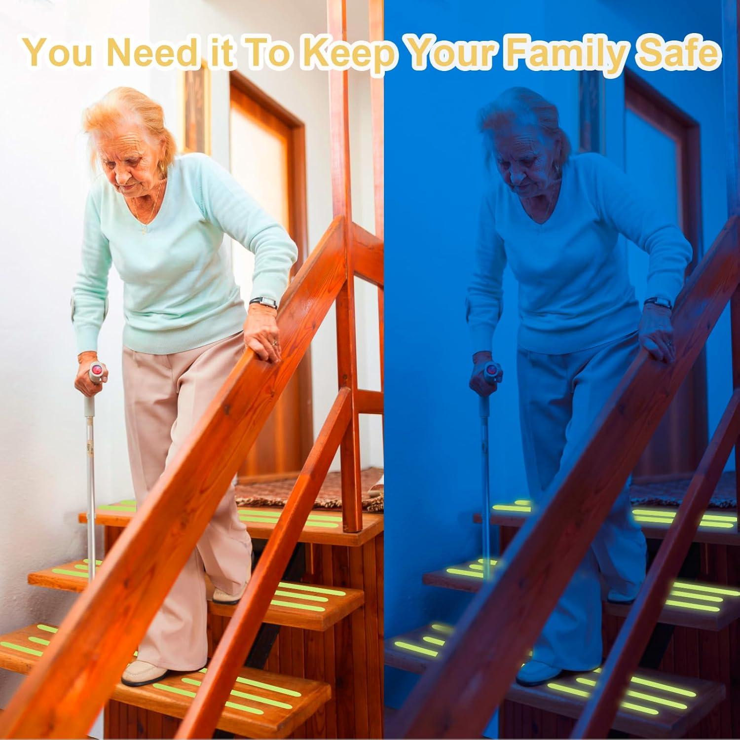 Calcomanías Antideslizantes Luminiscentes PEVA 24 Pcs