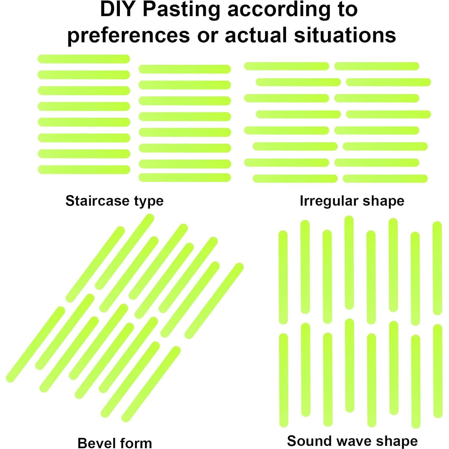Calcomanías Antideslizantes Luminiscentes PEVA 24 Pcs