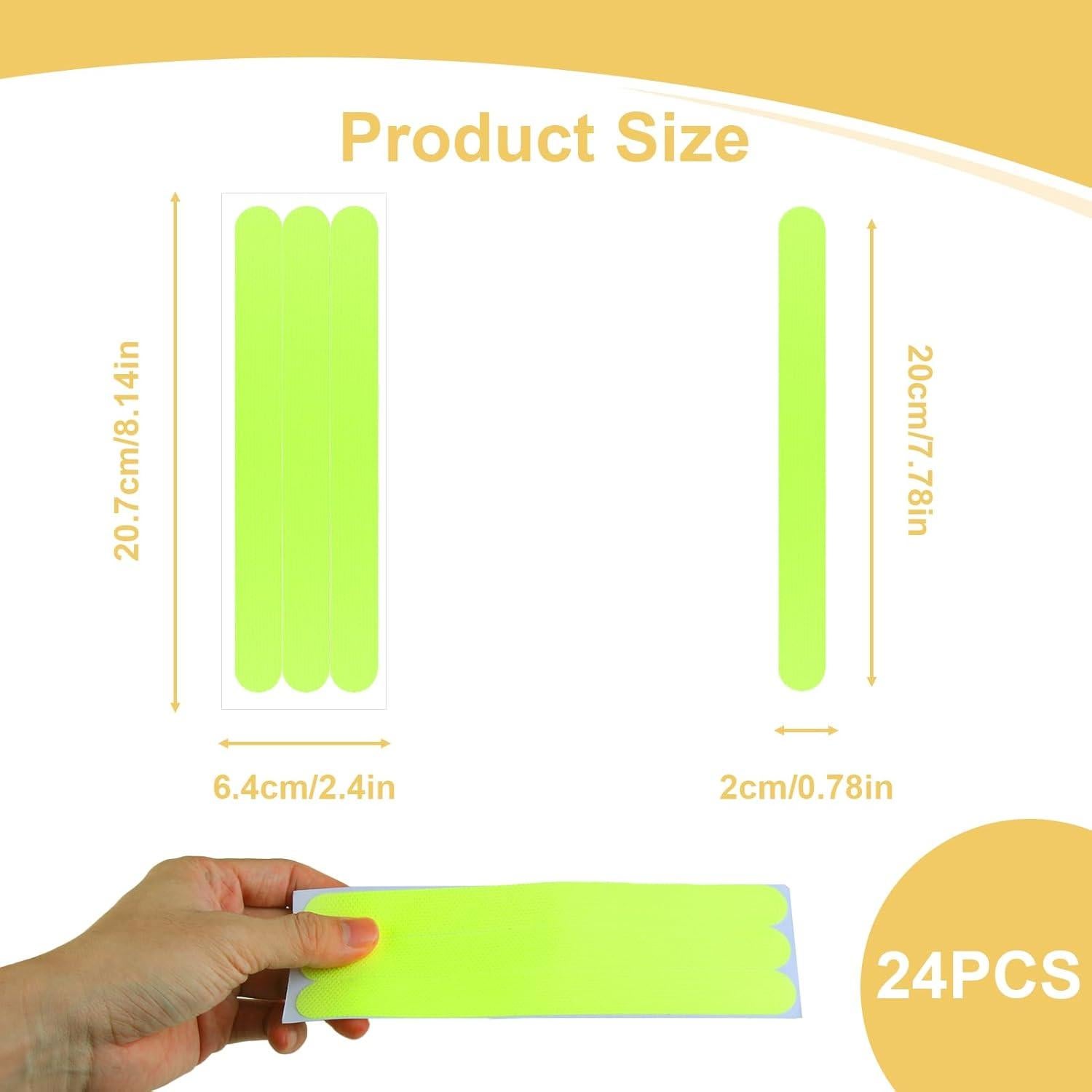 Calcomanías Antideslizantes Luminiscentes PEVA 24 Pcs