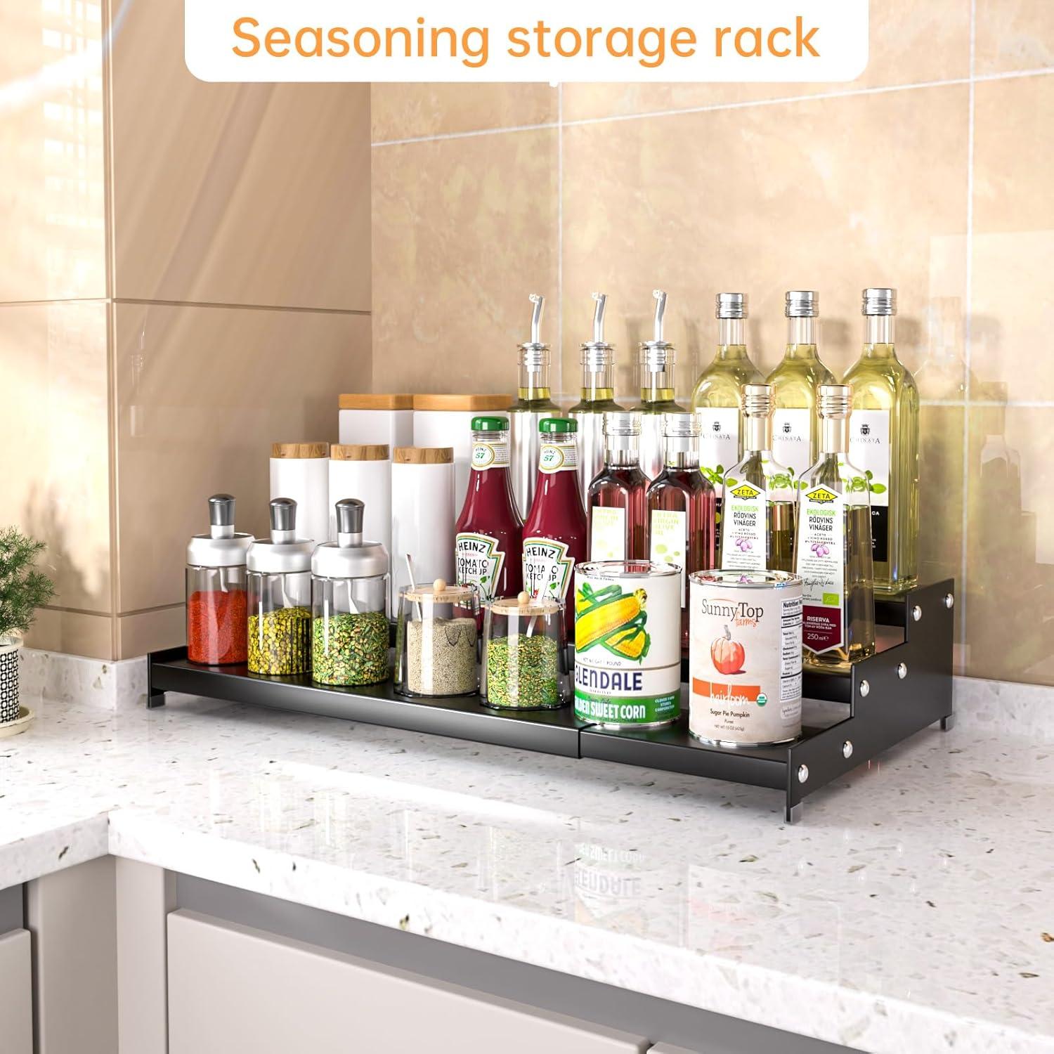 Organizador de especias Ipotive 3 niveles negro expandible