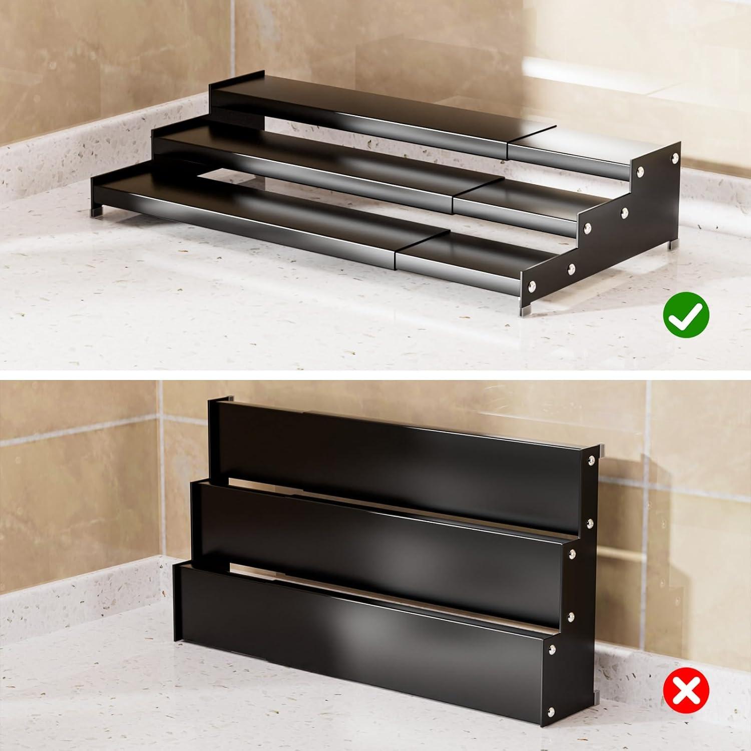 Organizador de especias Ipotive 3 niveles negro expandible