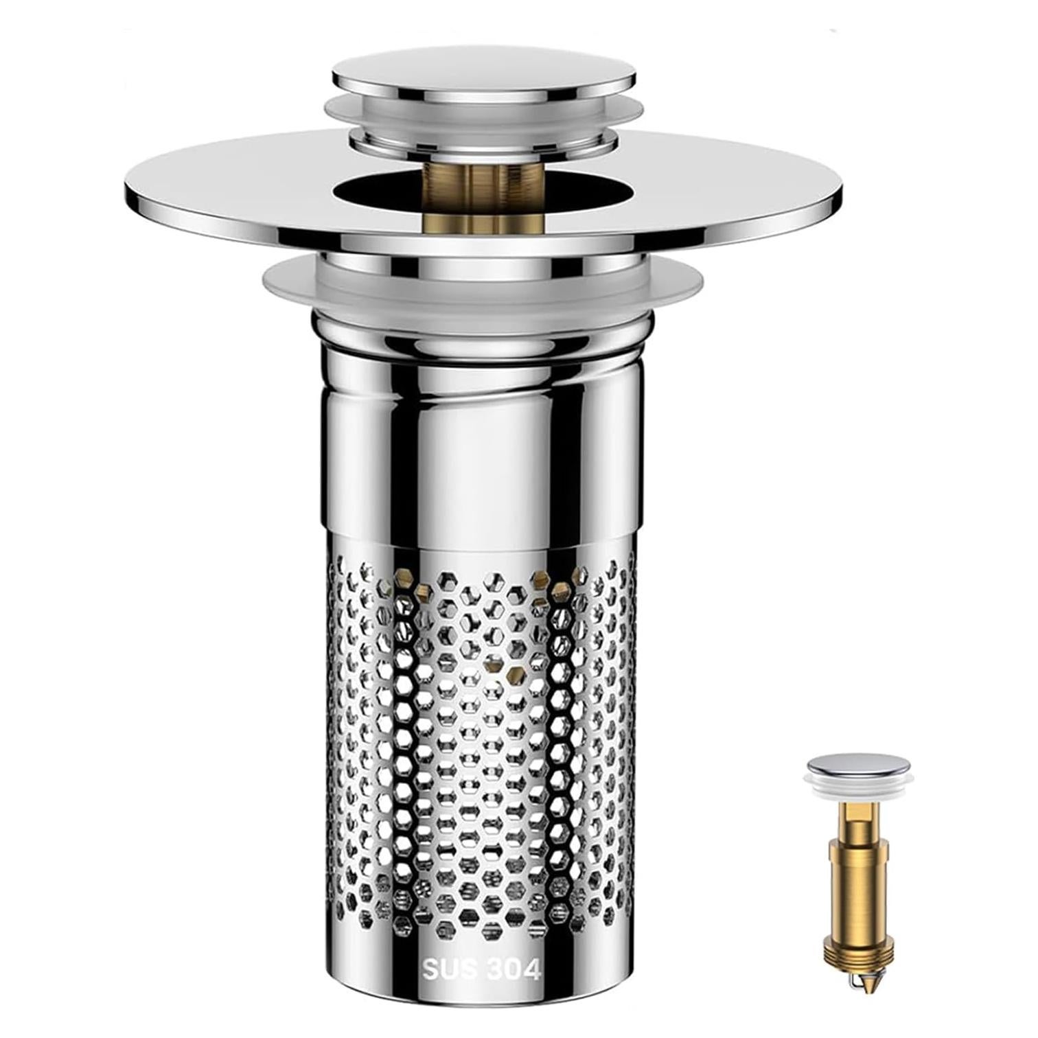 Colador de desagüe Mengine de acero inoxidable 11.4 cm