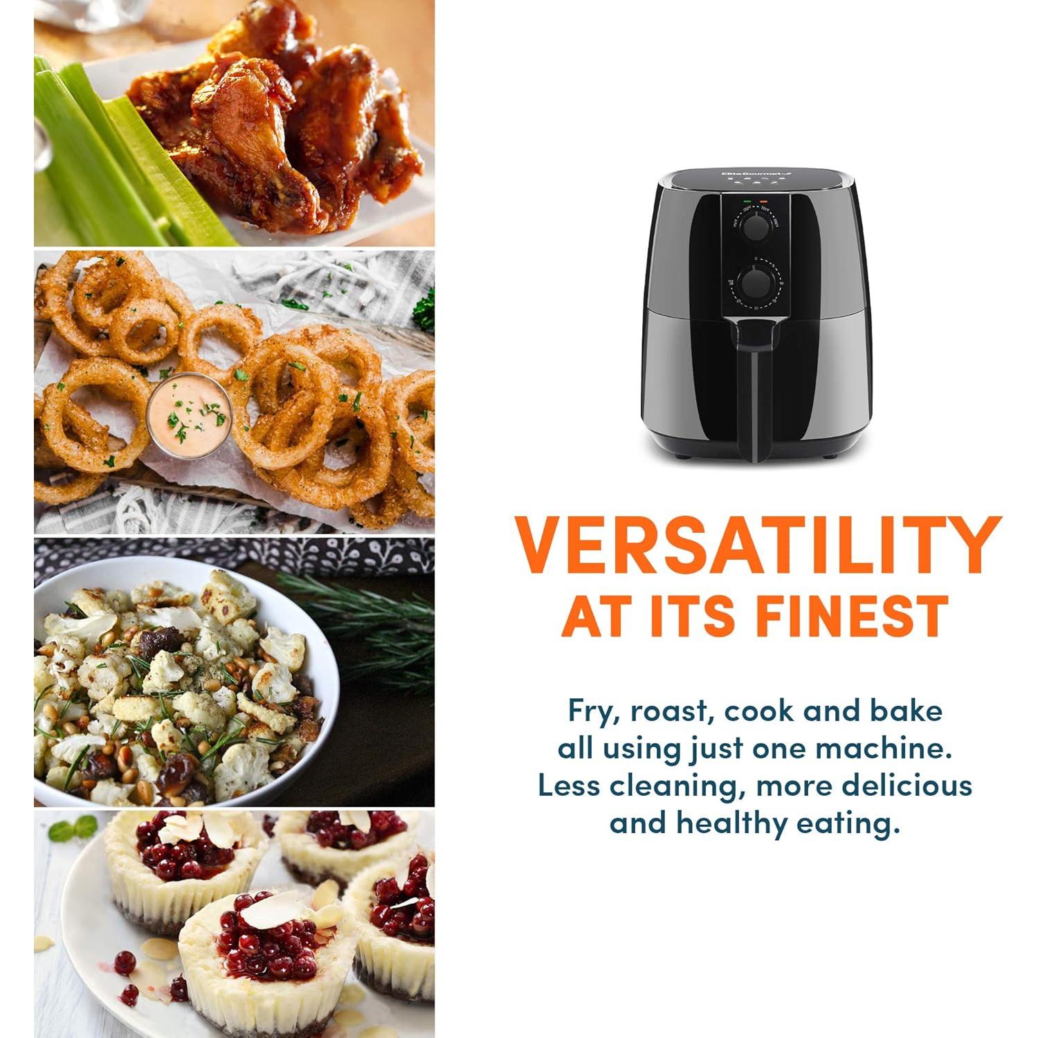 Freidora de Aire Digital Elite Gourmet EAF-4617X 4L 1350W