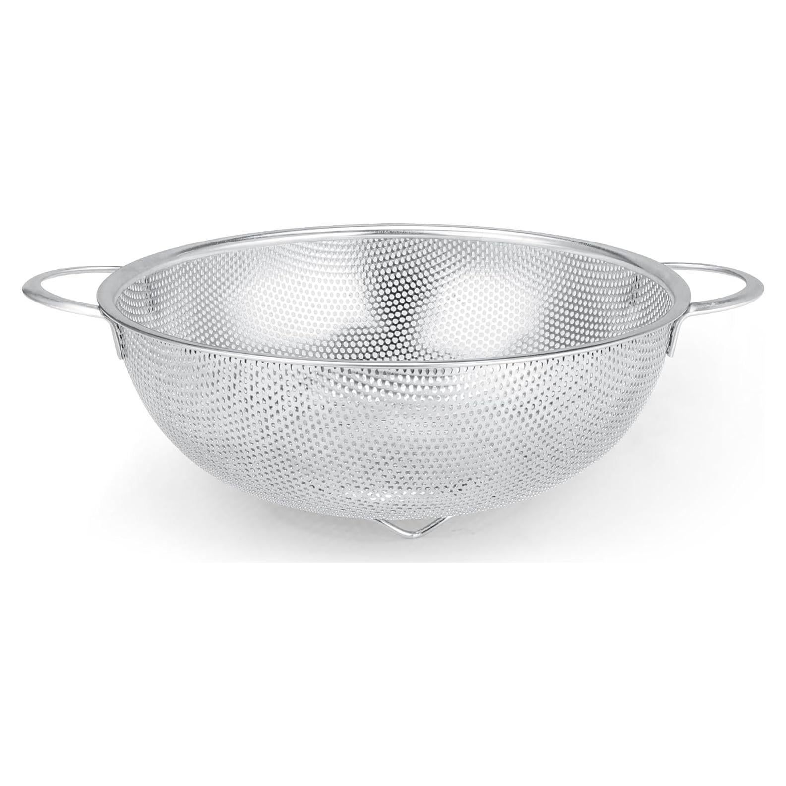 Colador de Acero Inoxidable Gulex 3QT con Base y Apto Lavavajillas