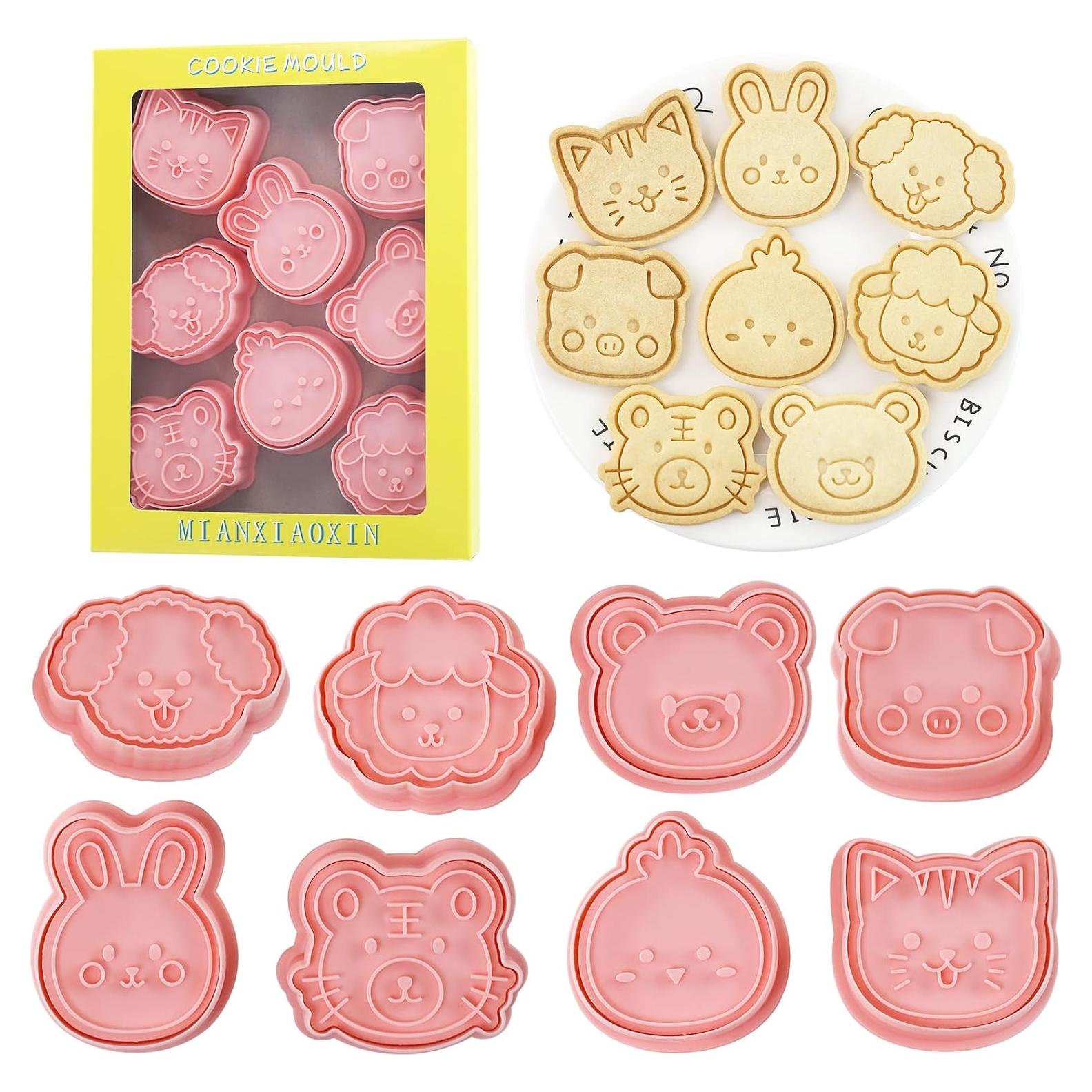 Set de 8 Cortadores de Galletas de Animales MIANXIAOXIN