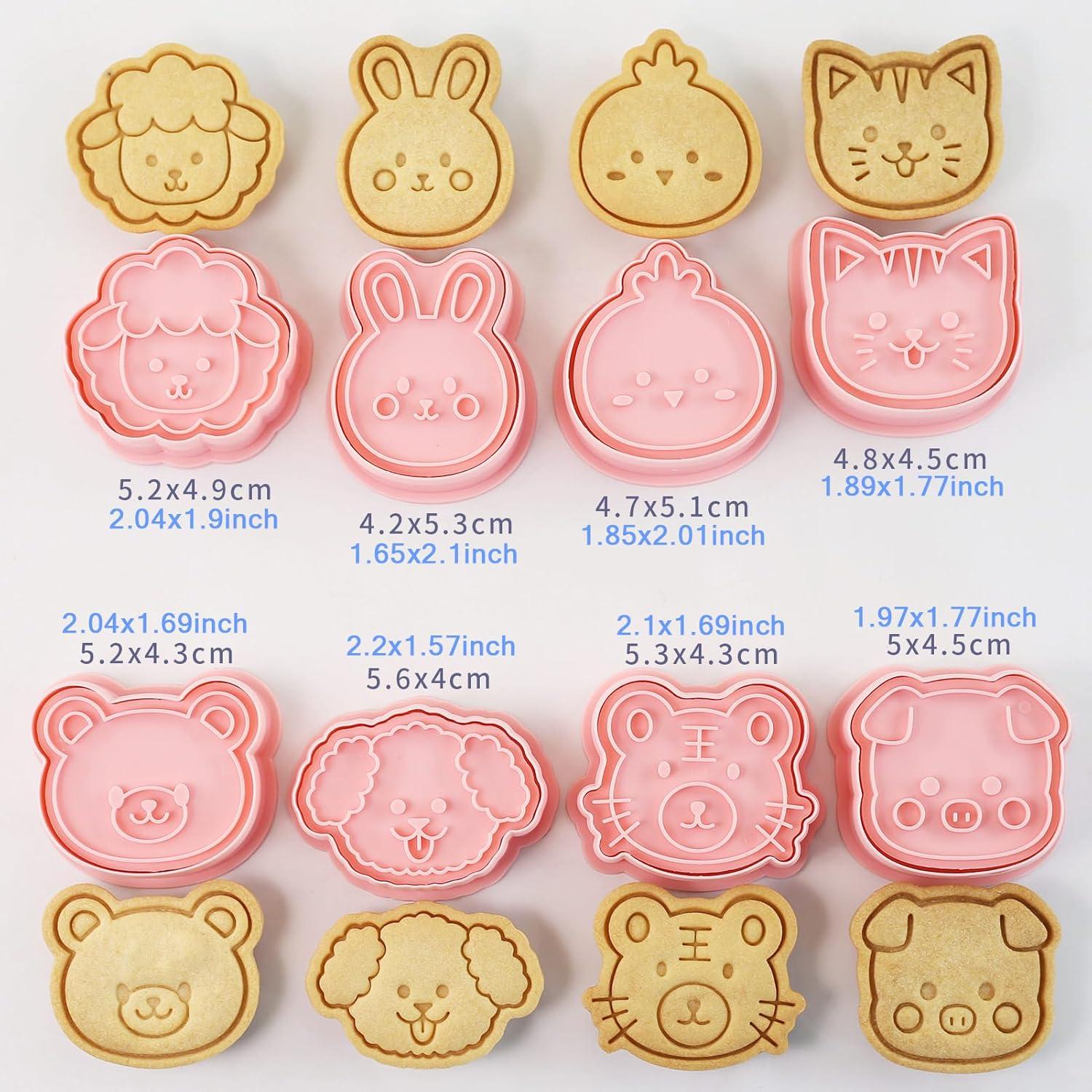 Set de 8 Cortadores de Galletas de Animales MIANXIAOXIN