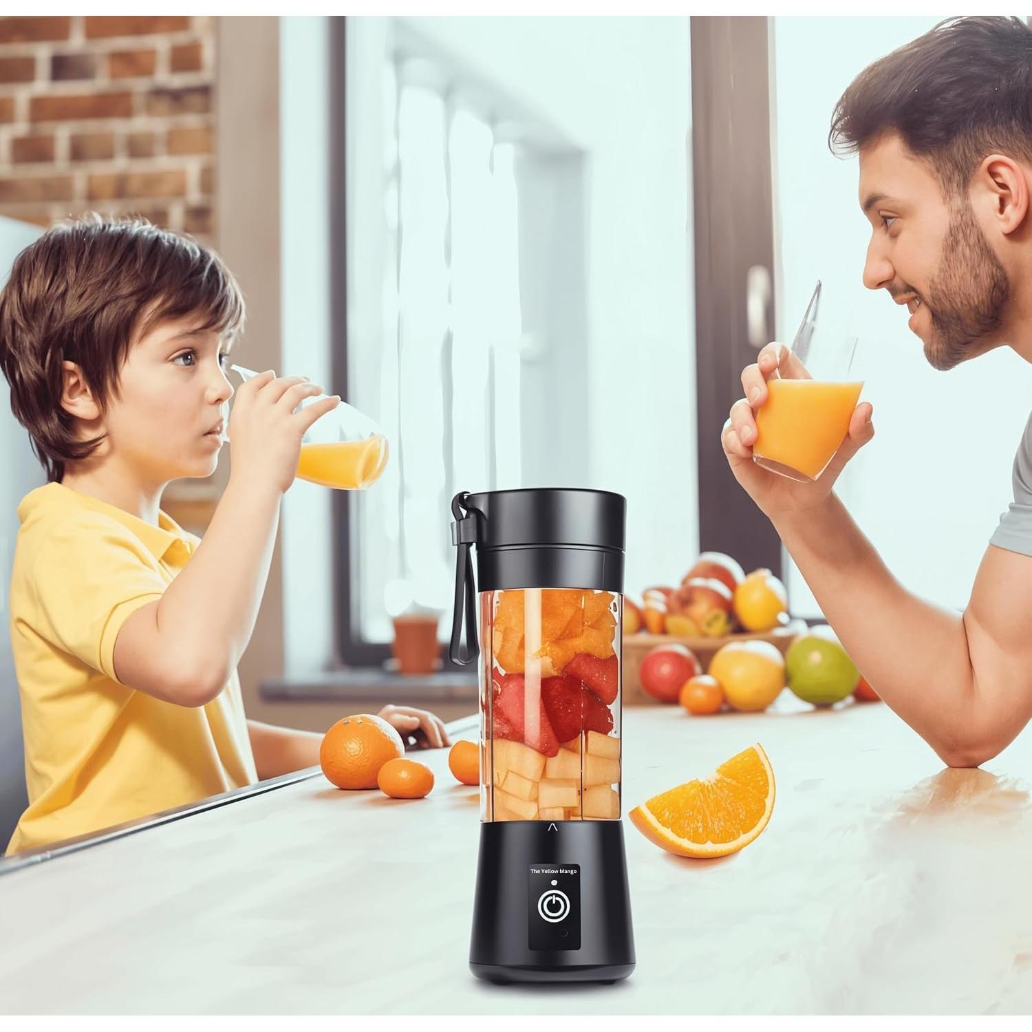 Licuadora USB Portátil The Yellow Mango 380ml 6 Cuchillas