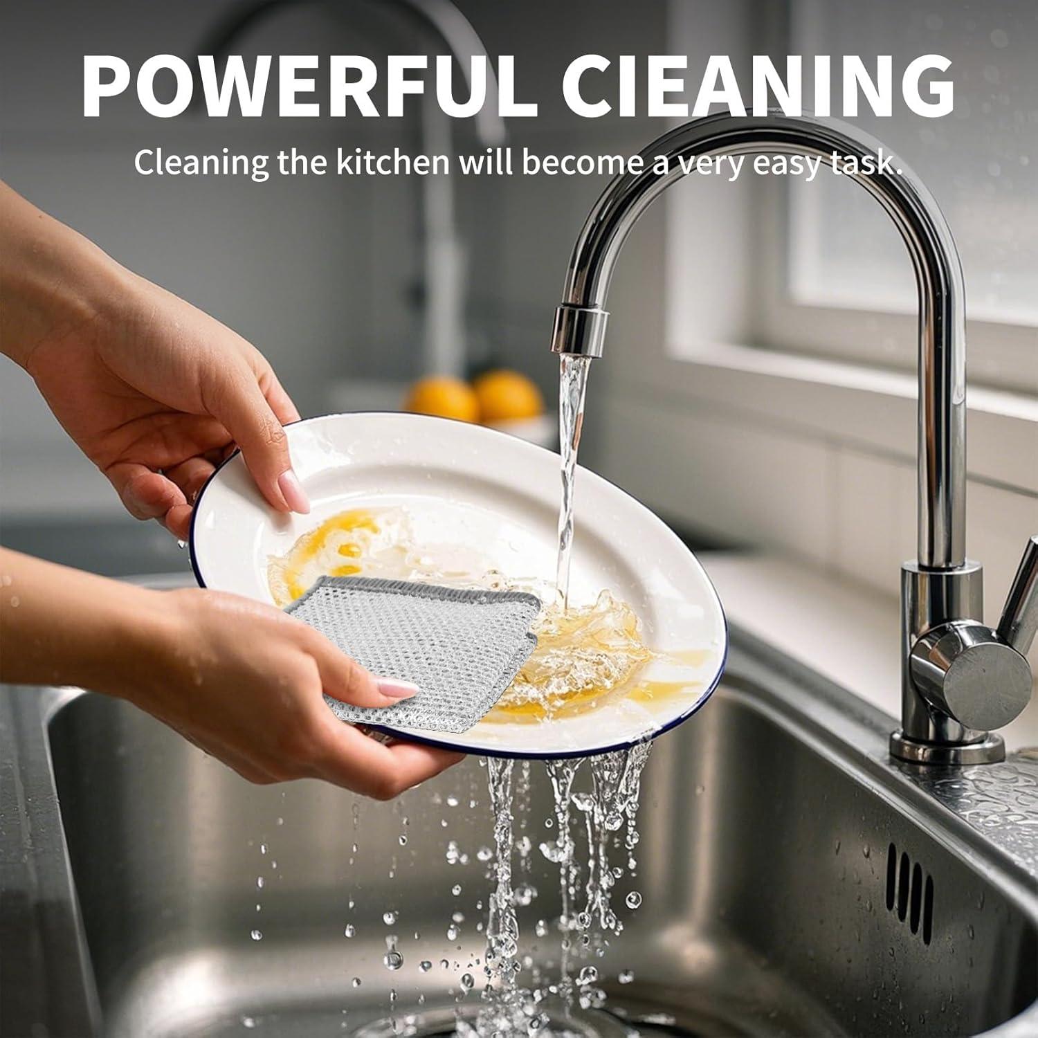 Paño de Alambre de Acero Doble Capa SYNTRIFYX - 10 Pcs 20x20cm