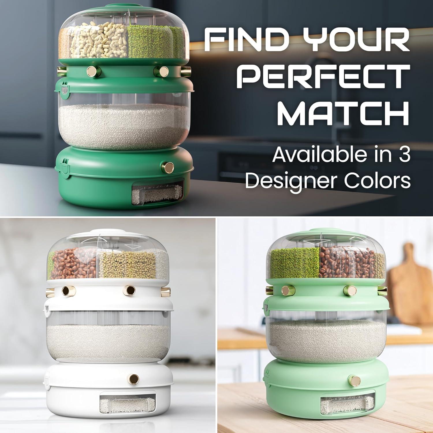 Dispensador de Granos Multiusos Dispenzo RD01 5.44 kg Verde