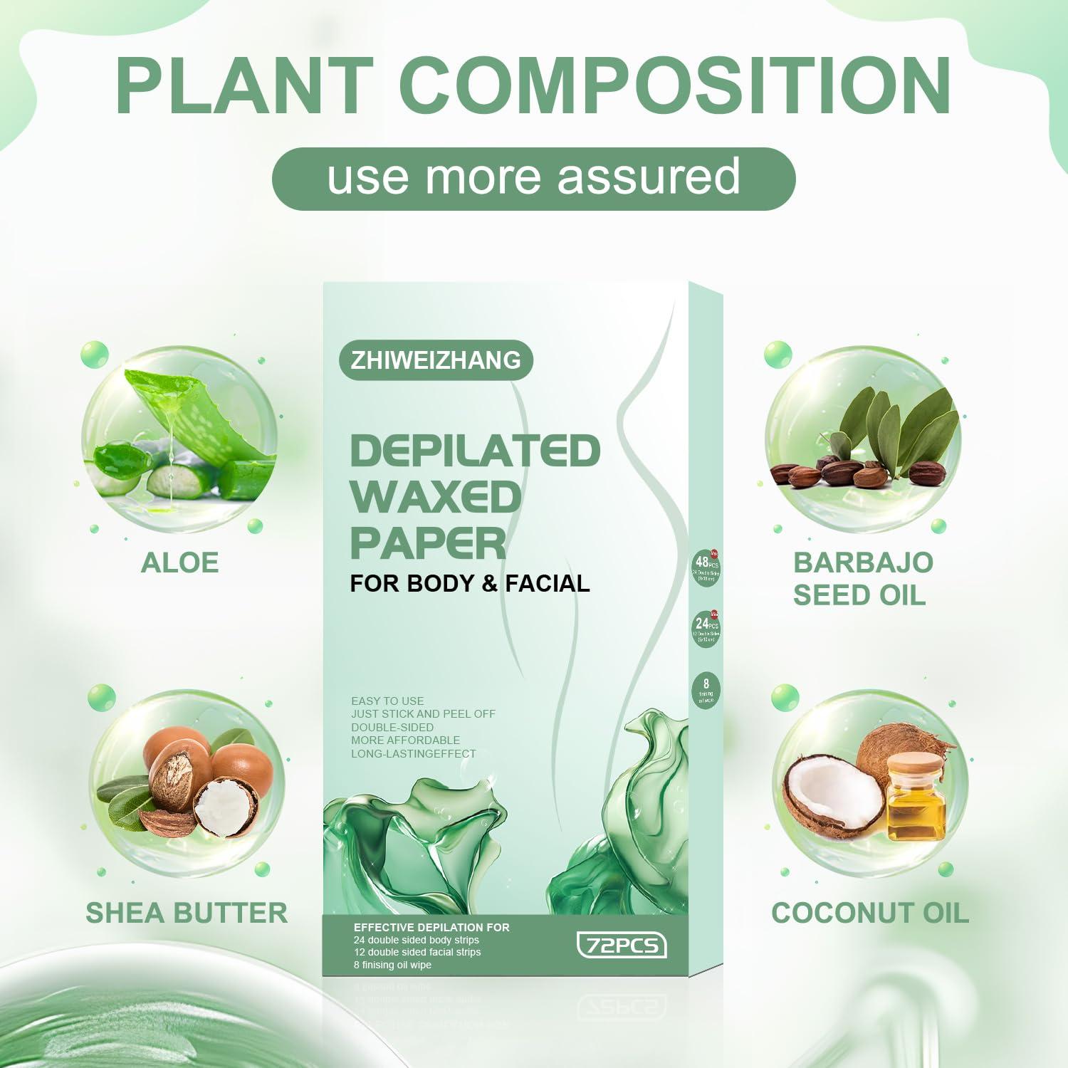 Kit de Depilación con Cera ZHIWEIZHANG 72 Piezas Sin Calor