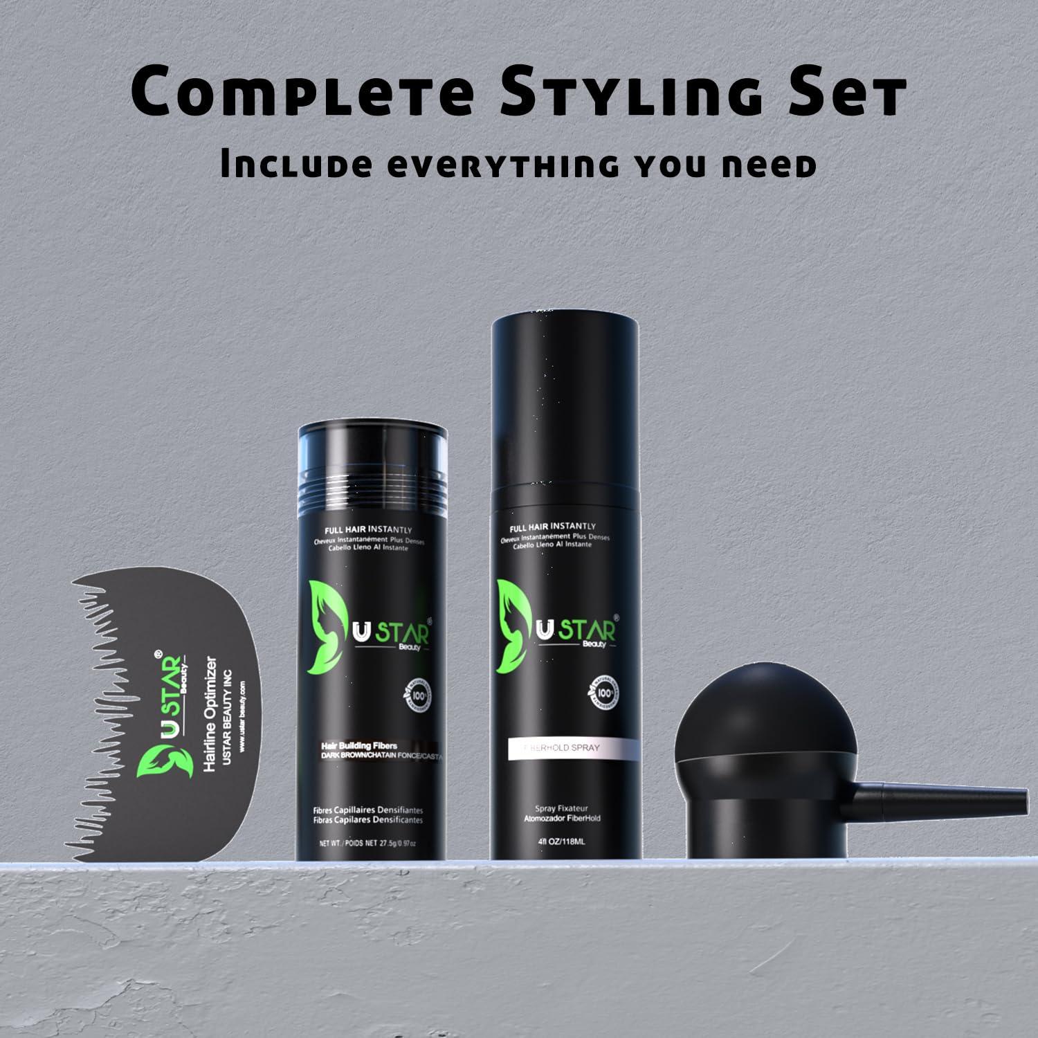 Set de Fibras para el Cabello Ustar 4 en 1 27.5g Rubio Claro