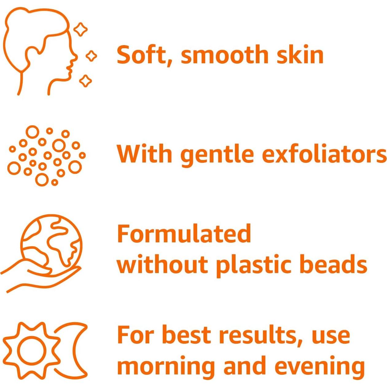 Limpiador Facial Suave Amazon Basics 200 ml Exfoliante