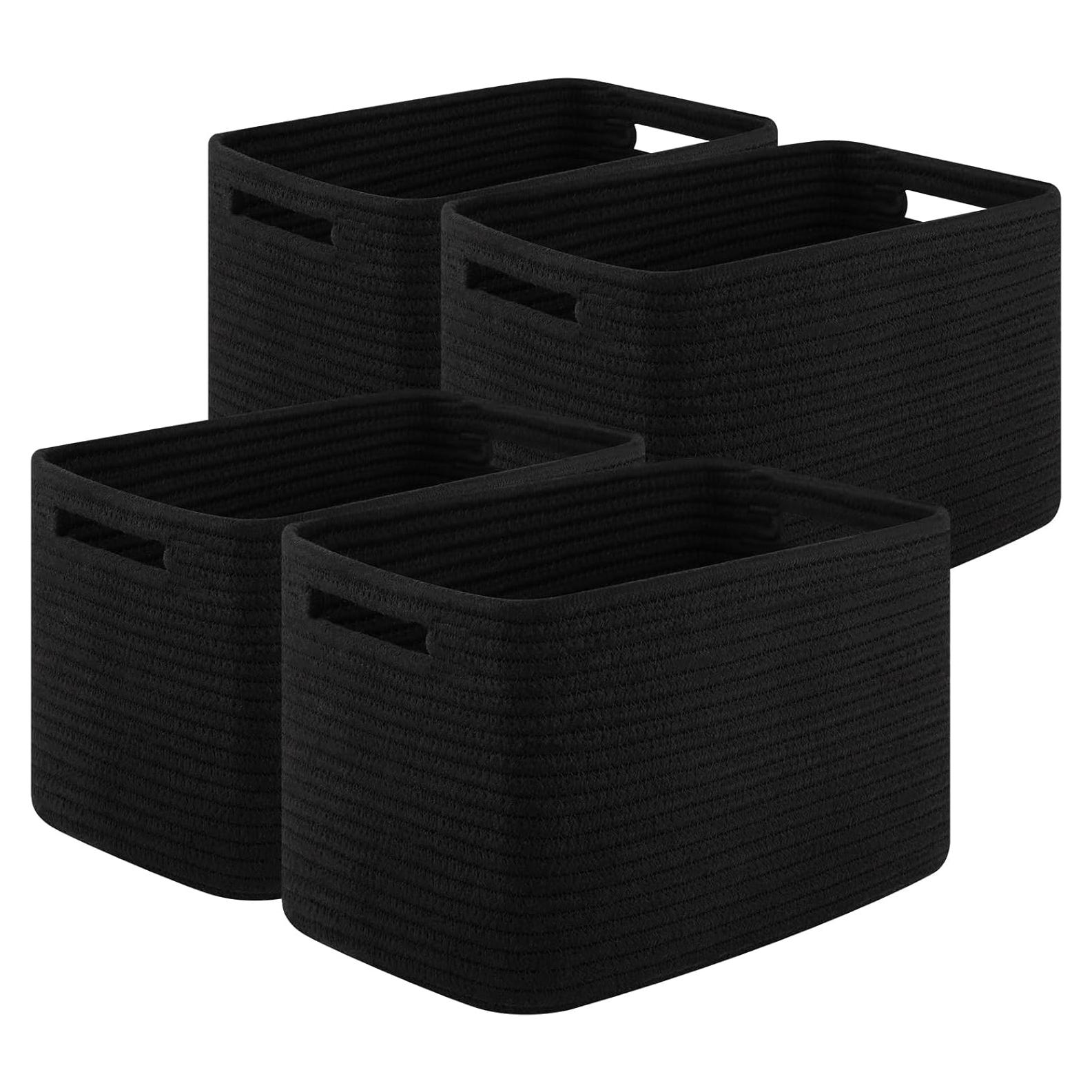 Cestas de Almacenamiento Tejidas OIASKET 4 Piezas 33x22.9x19.8cm