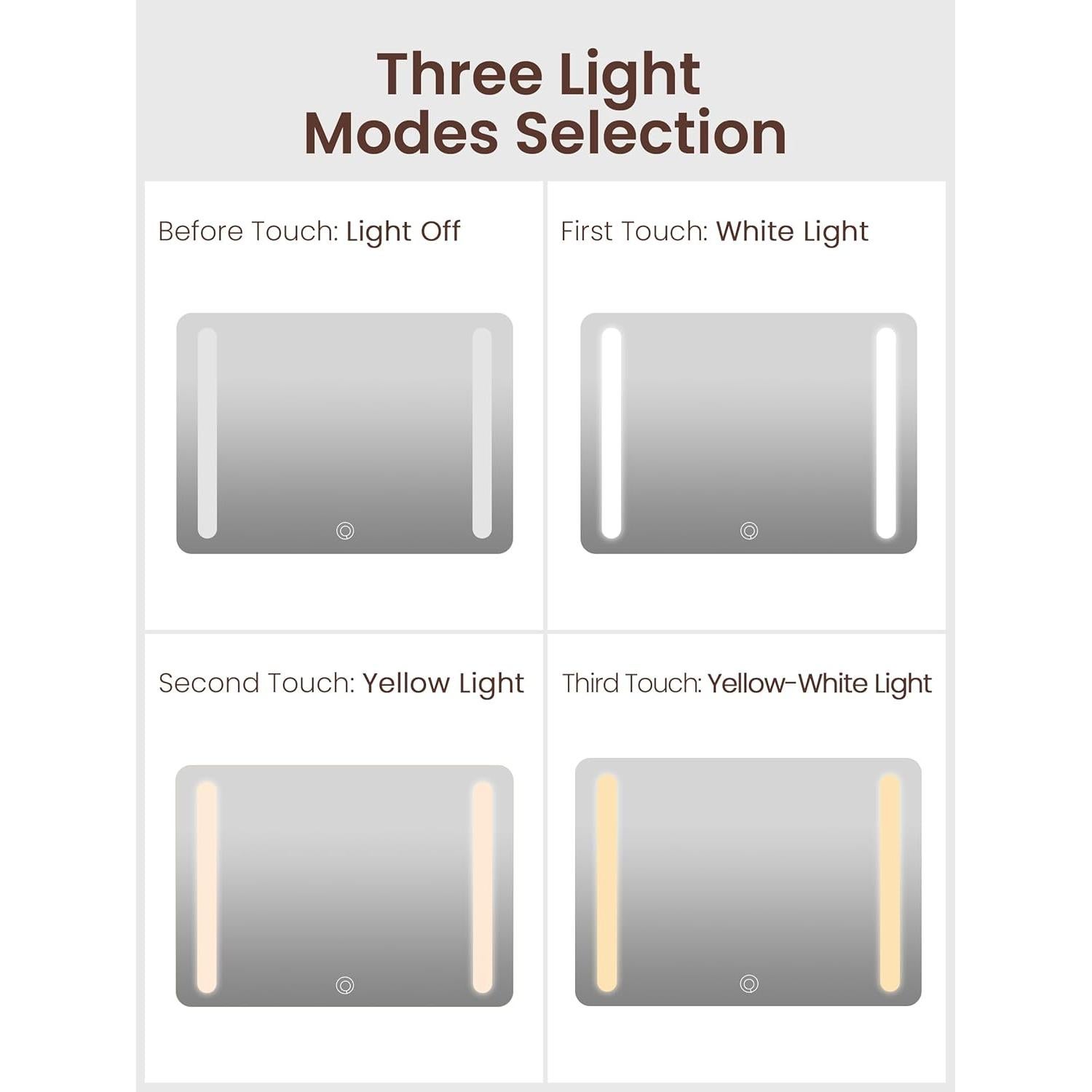 Estuche de Maquillaje Portátil ROWNYEON con Espejo Iluminado 29x22cm