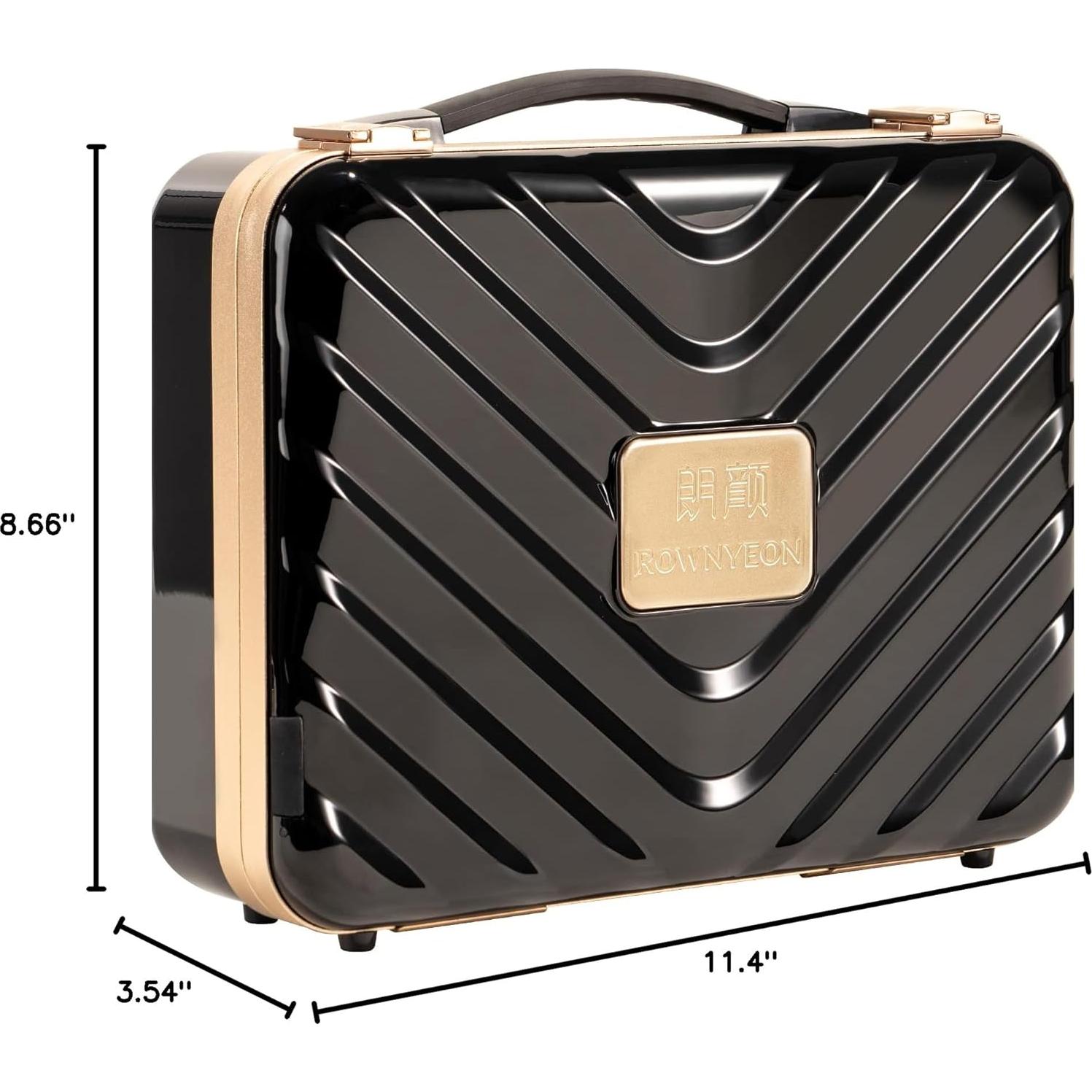 Estuche de Maquillaje Portátil ROWNYEON con Espejo Iluminado 29x22cm