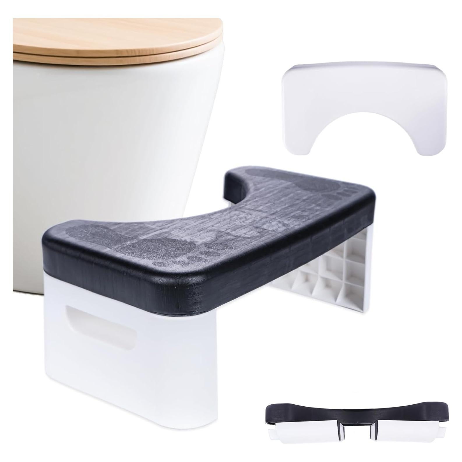 Taburete de Inodoro Plegable Coldcool Negro 17.78 cm Antideslizante