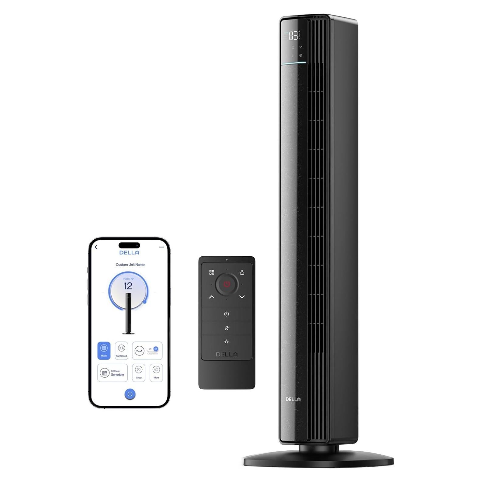 Ventilador Torre Inteligente Della TF01S-BK 42" 12 Velocidades